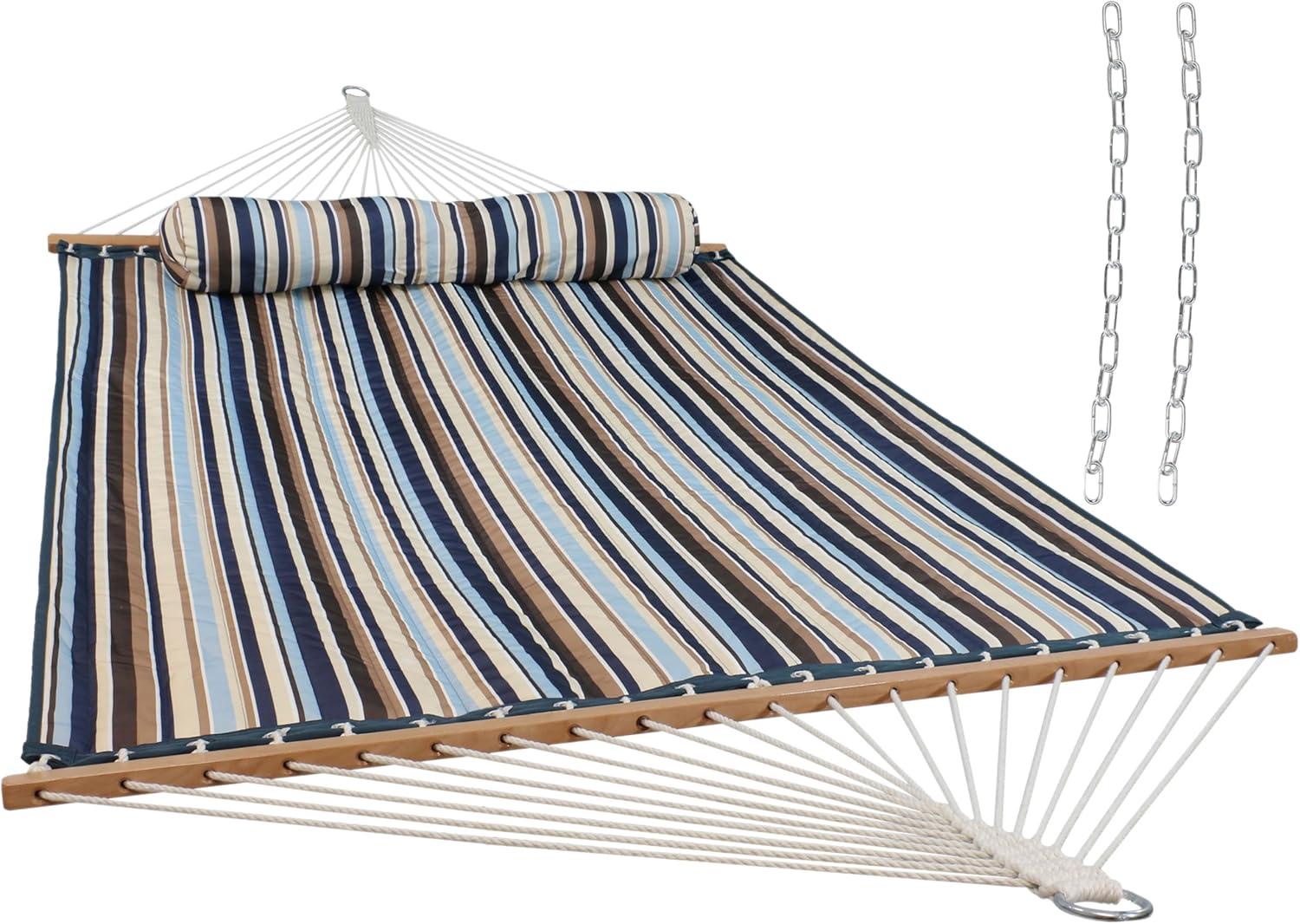 2-Person Quilted Polyester Spreader Bar Hammock