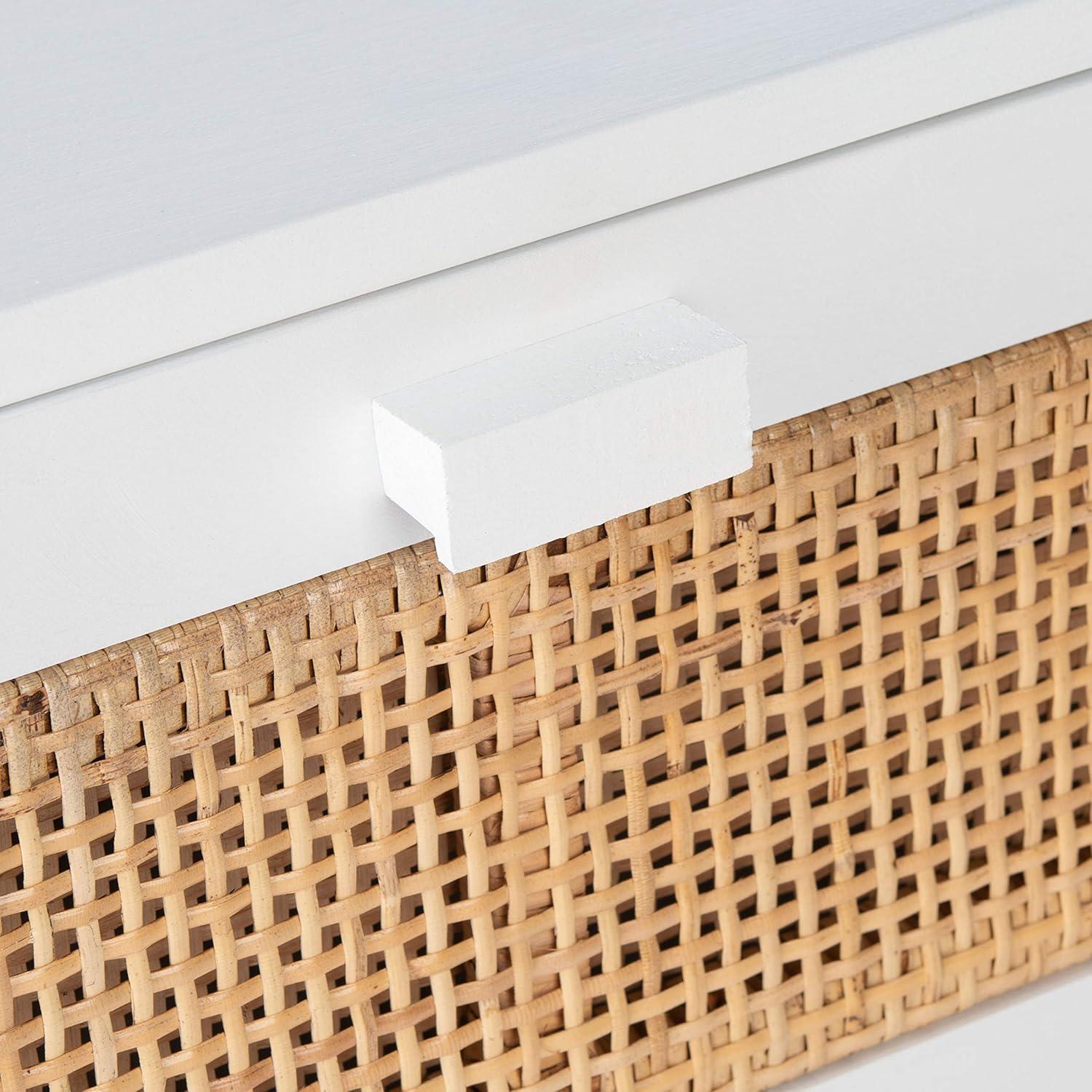 Hedwig 2 Drawer Nightstand - White/Natural - Safavieh.