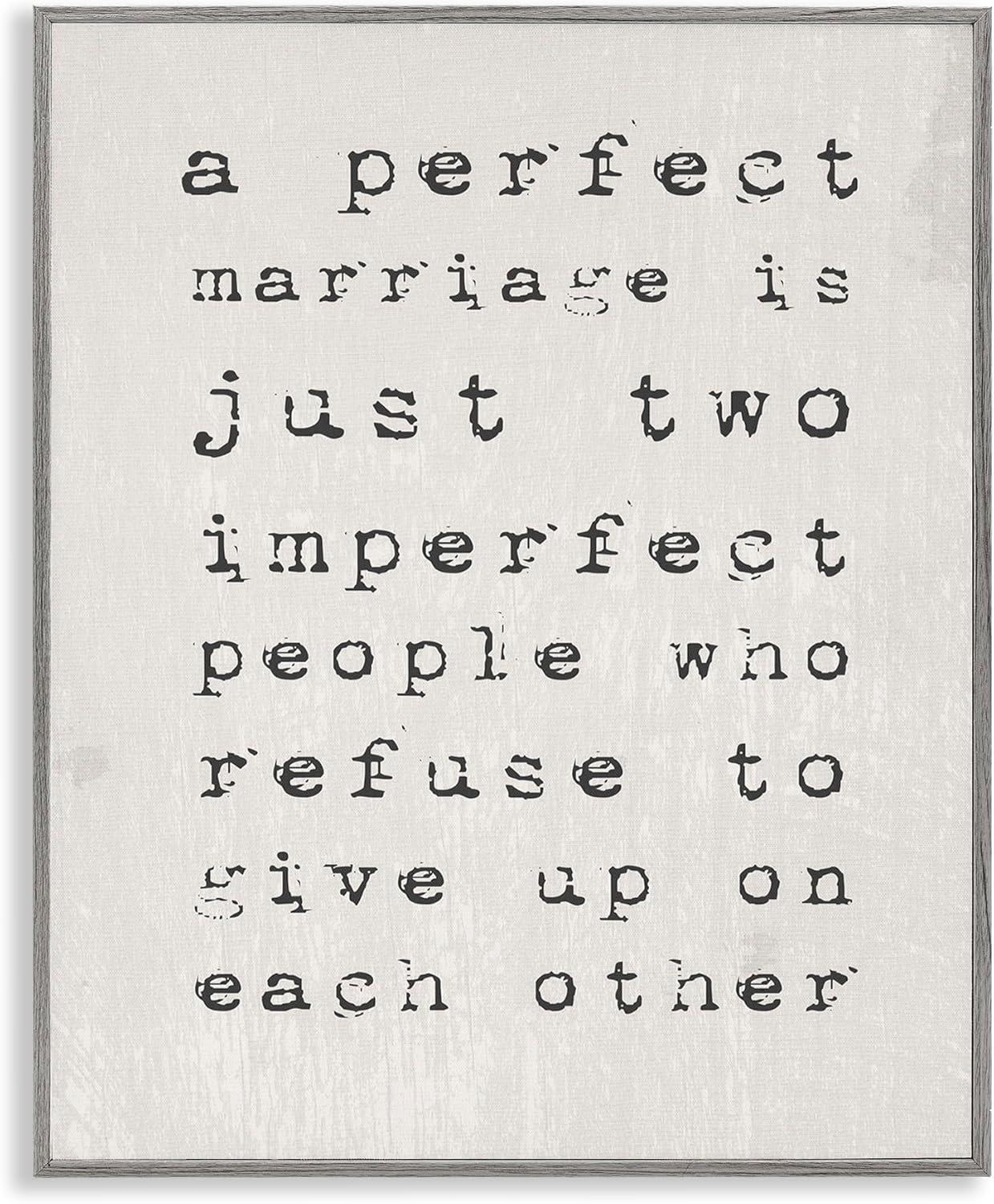 The Stupell Home Decor A Perfect Marriage Gray Framed Texturized Art