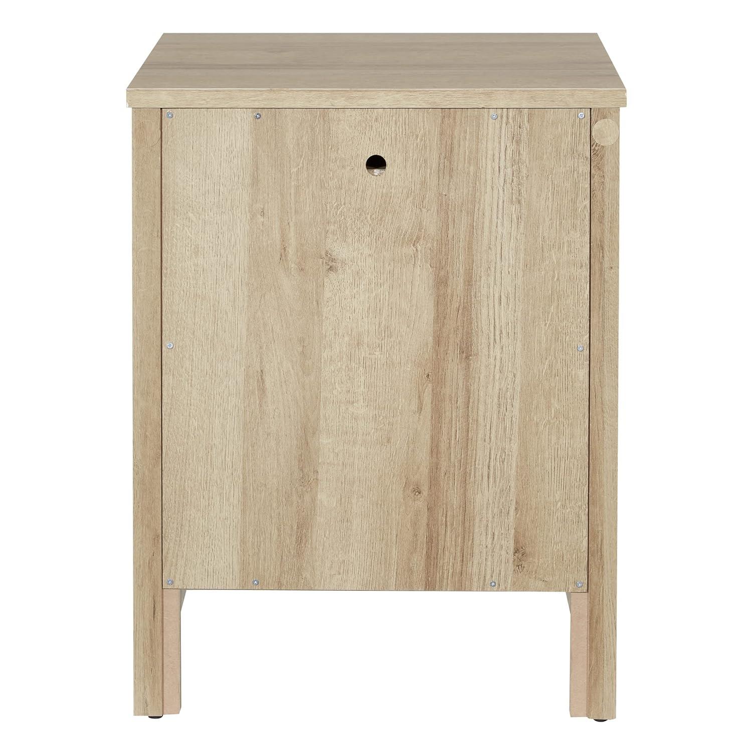 Stonebrook Nightstand with 2 USB Ports in Wood Canyon Oak Finish