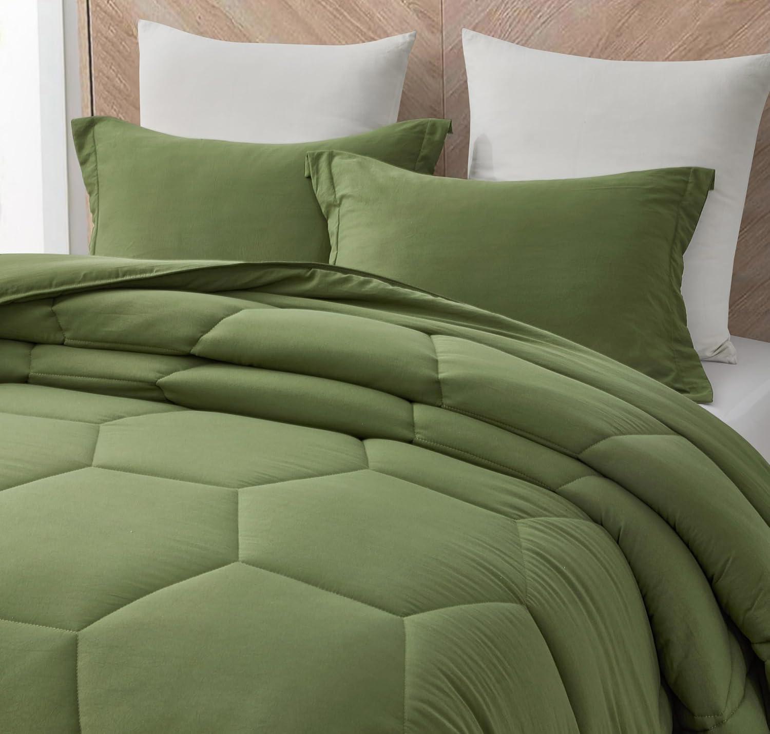 Chezmoi Collection Washed Microfiber Bedding Standard Comforter Set