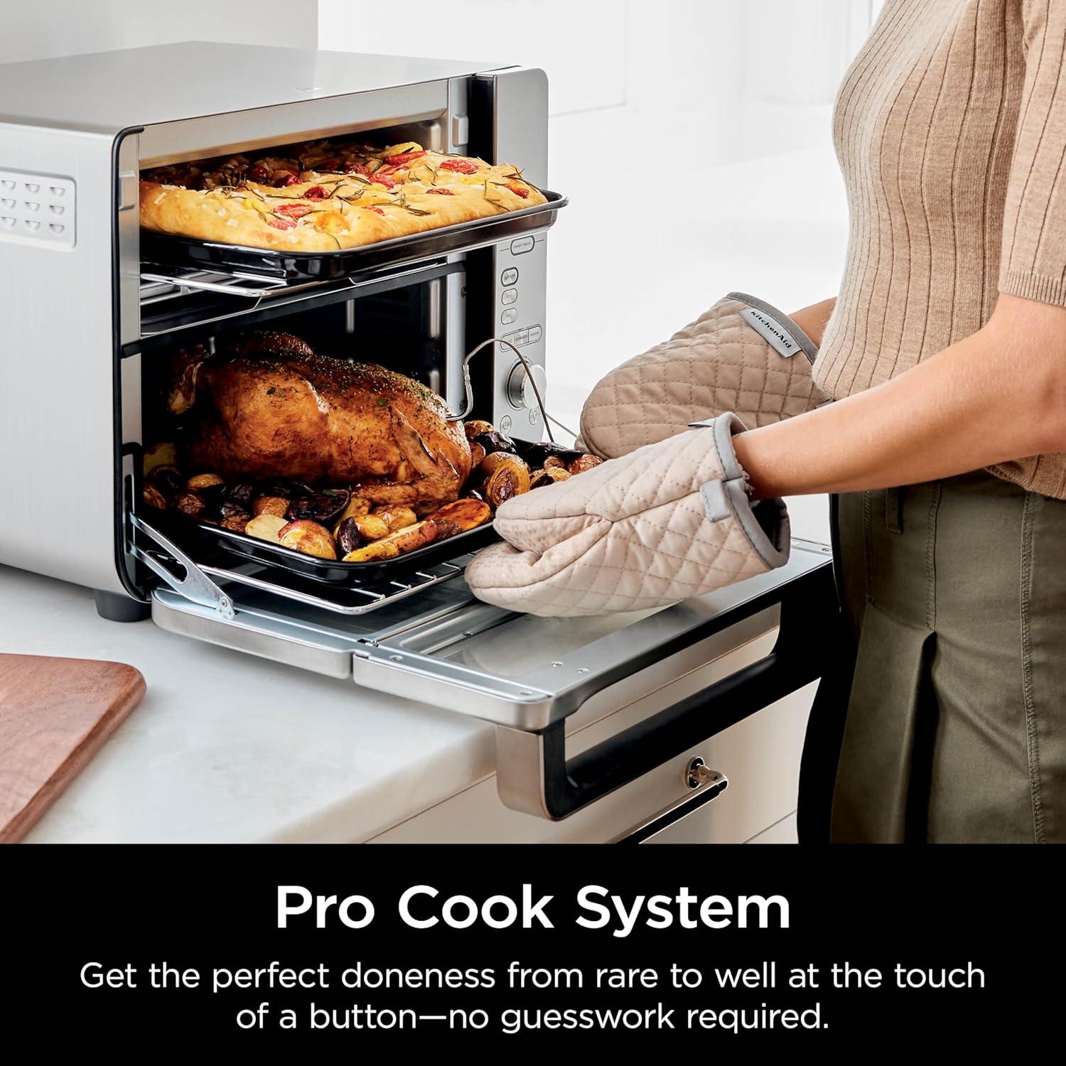 Stainless Steel Dual Basket Electric Countertop Oven and Air Fryer