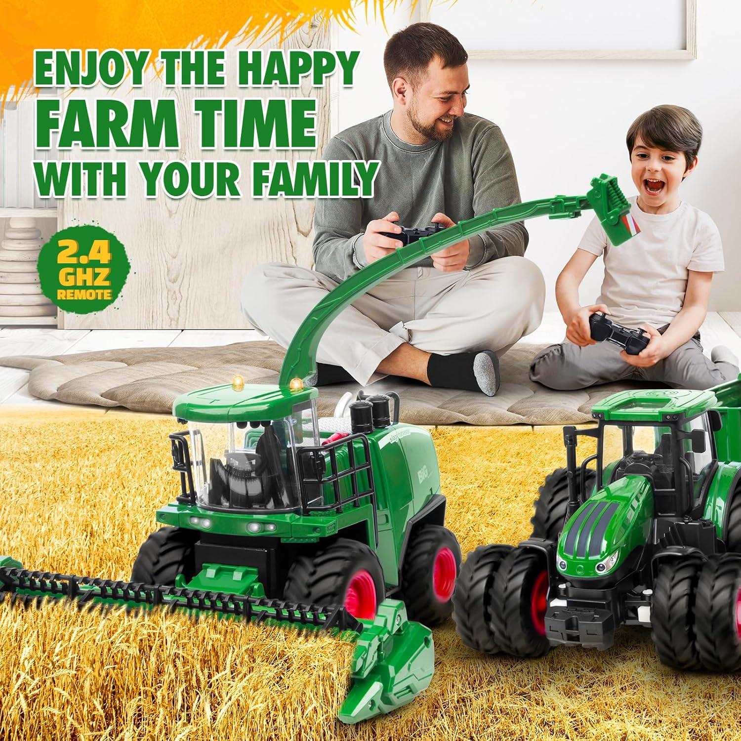 Remote Control Combine Harvester Tractor Toy