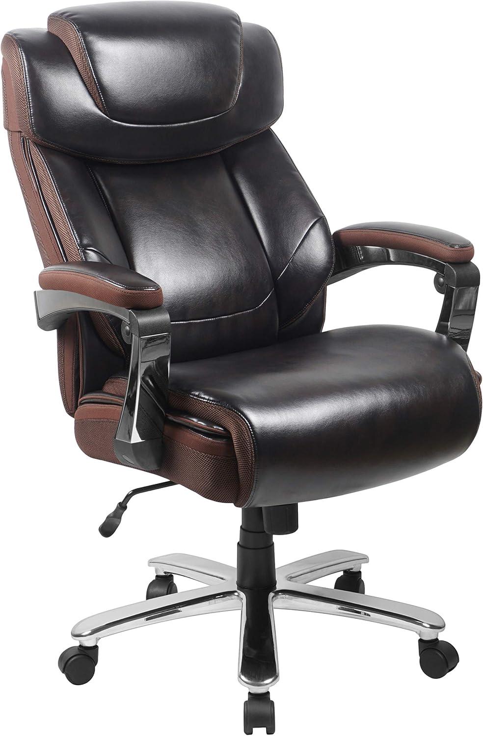 Esmeralda Big & Tall LeatherSoft Executive Swivel Ergonomic Office Chair