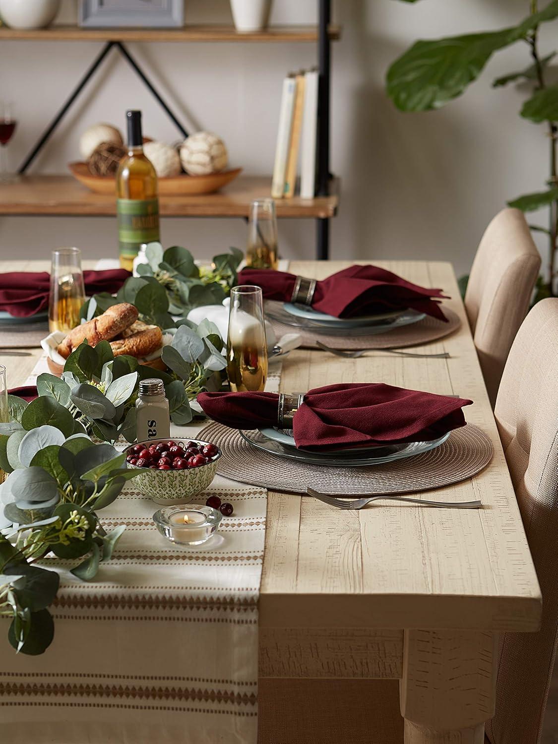 DII Stone Round PP Woven Placemat Set of 6