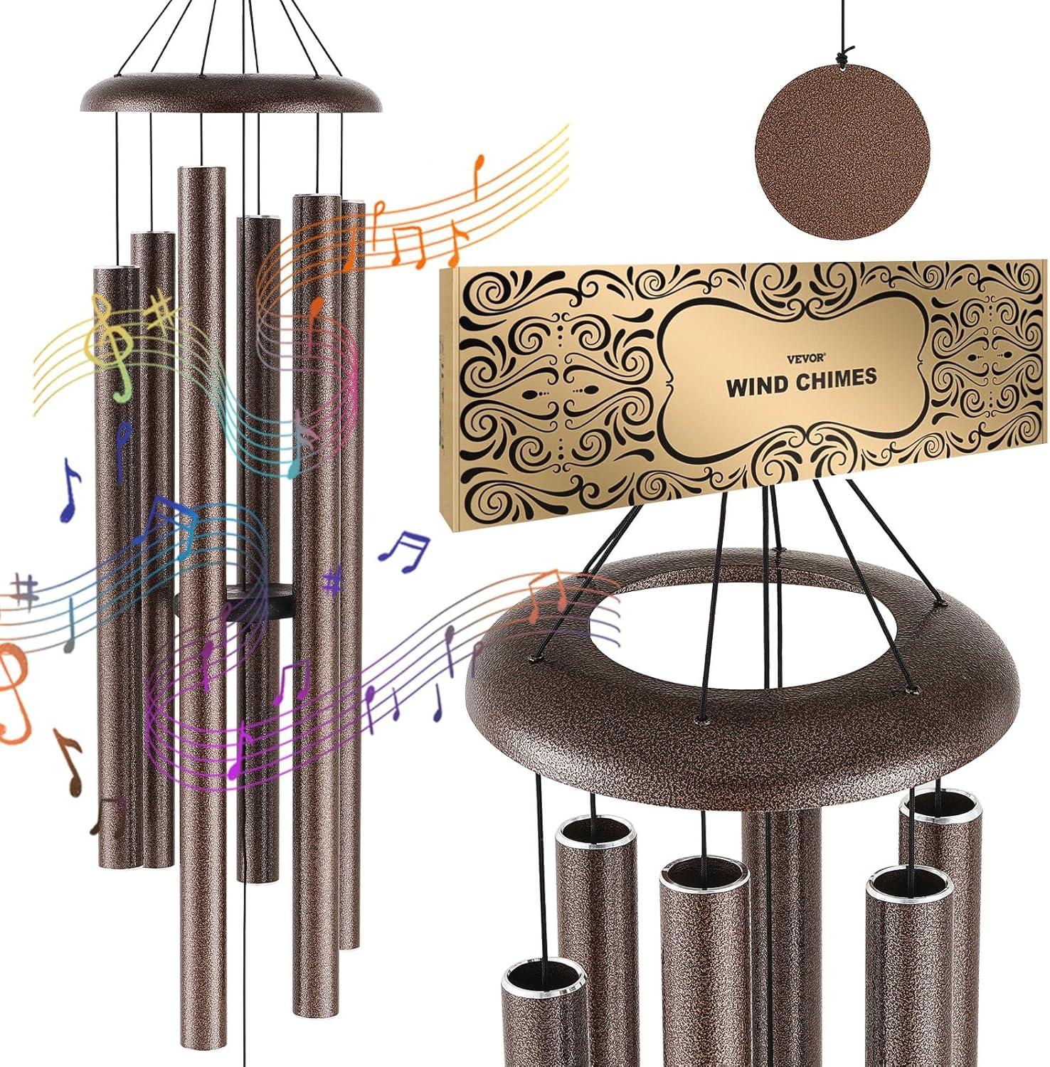 50-Inch Bronze Aluminum Deep Tone Memorial Wind Chimes