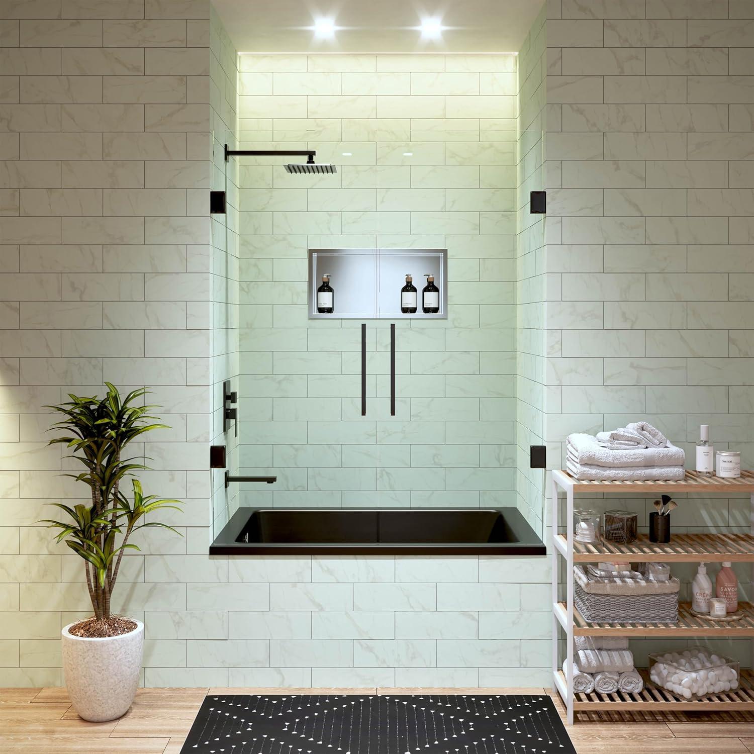 Voltaire 12" x 24" Stainless Steel Single Shelf Wall Niche