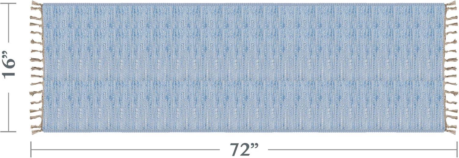 Saro Lifestyle Striped Chindi Table Runner