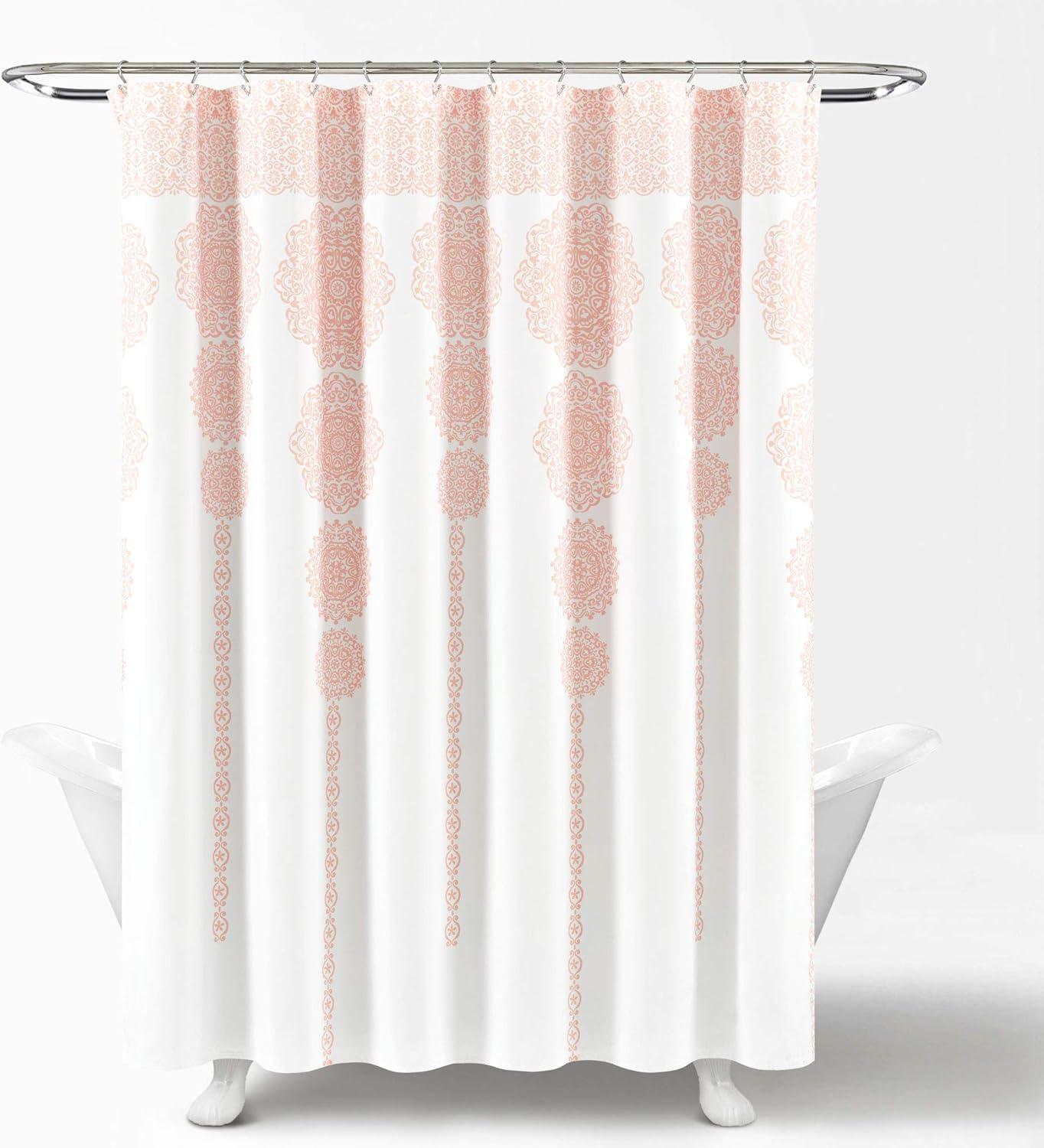 Lush Decor Stripe Medallion Shower Curtain