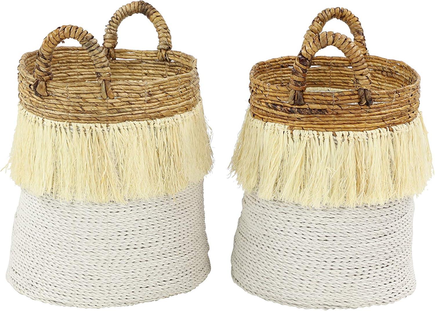 Round 2 Piece Wicker Basket Set