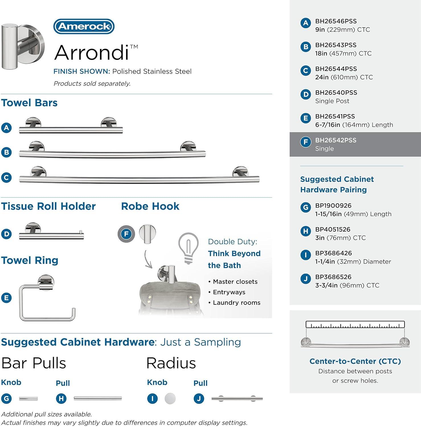 Arrondi™ Wall Mounted Robe Hook