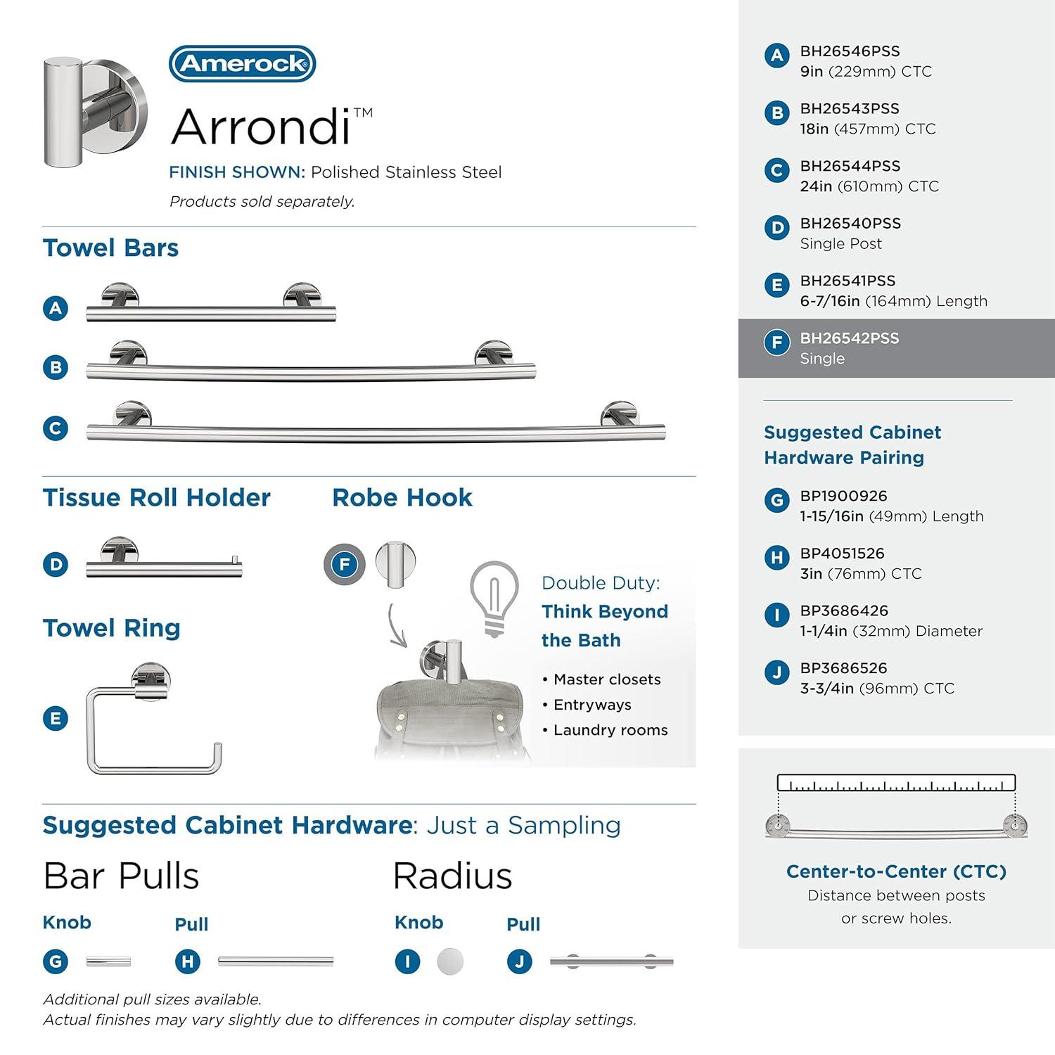 Arrondi™ Wall Mounted Robe Hook