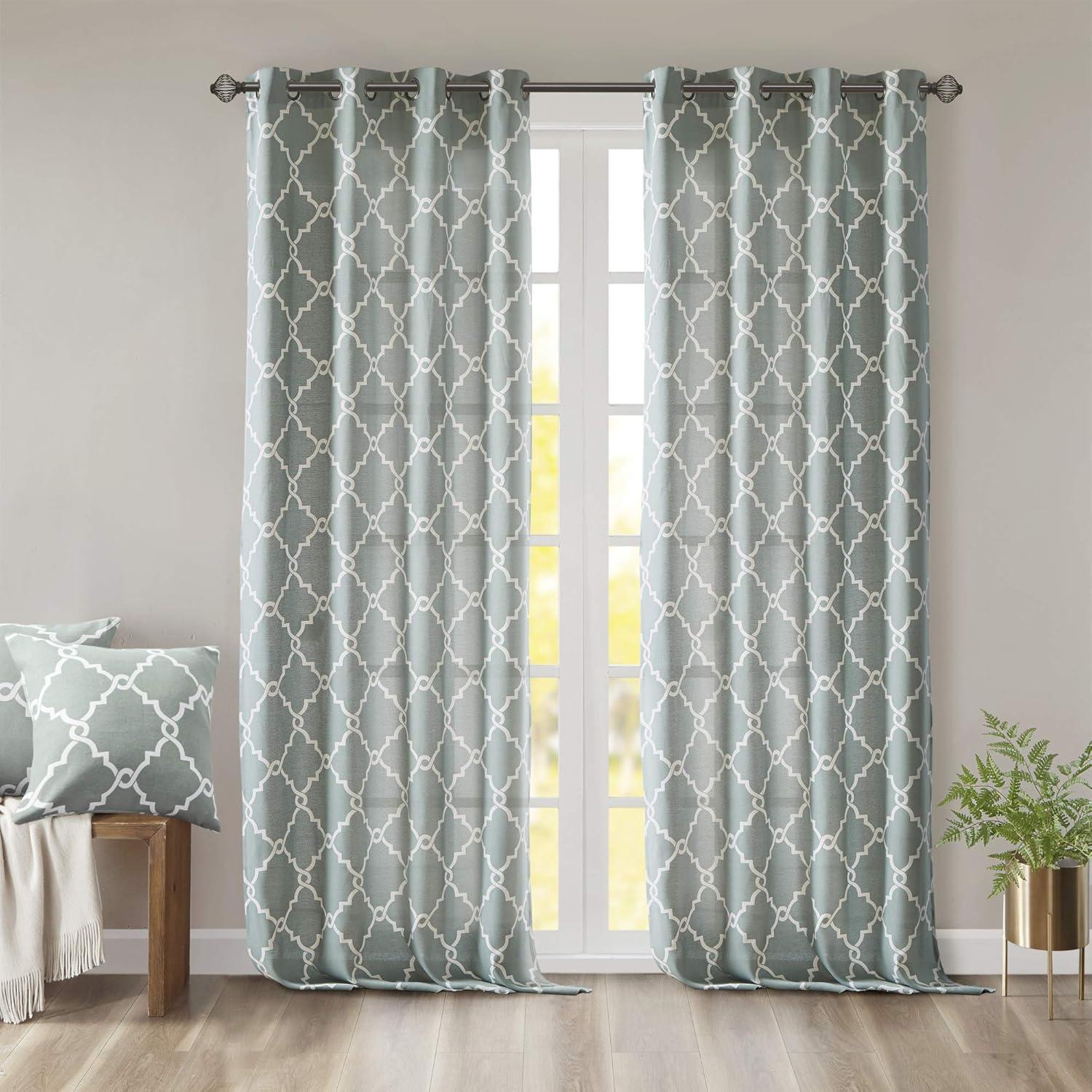 Madison Park Fretwork Print Grommet Top Single Window Curtain Panel & Reviews | Wayfair
