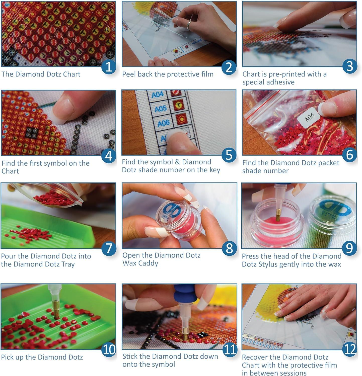 Diamond Dotz Seaside vigil Diamond Painting Kits for Adults - Diamond Art Kits a Relaxing Creative Craft Kit with Dotz Gems 13x20.5