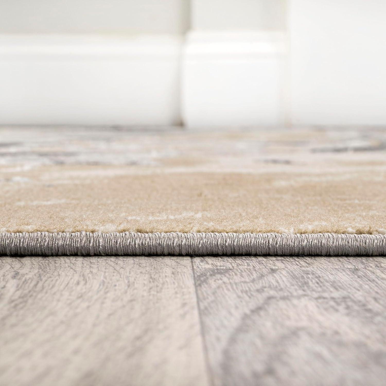JONATHAN Y Swirl Marbled Abstract Beige/Ivory 5 ft. x 8 ft. Area Rug