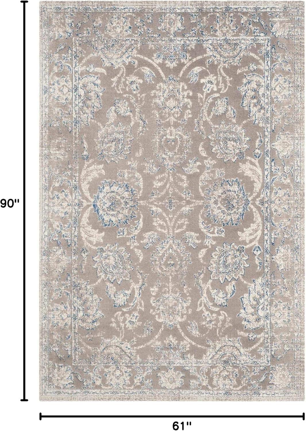 Patina PTN316 Machine Made Indoor Area Rug - Taupe/Blue - 5'1"x7'6" - Safavieh