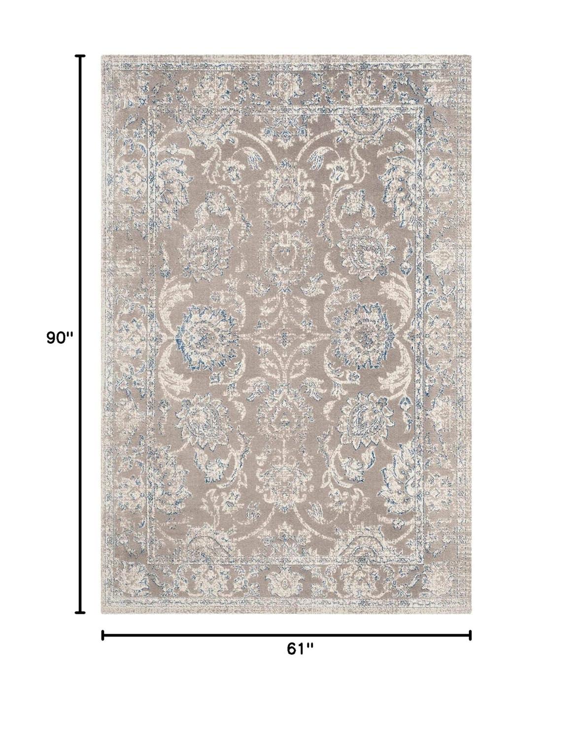 Patina PTN316 Machine Made Indoor Area Rug - Taupe/Blue - 5'1"x7'6" - Safavieh