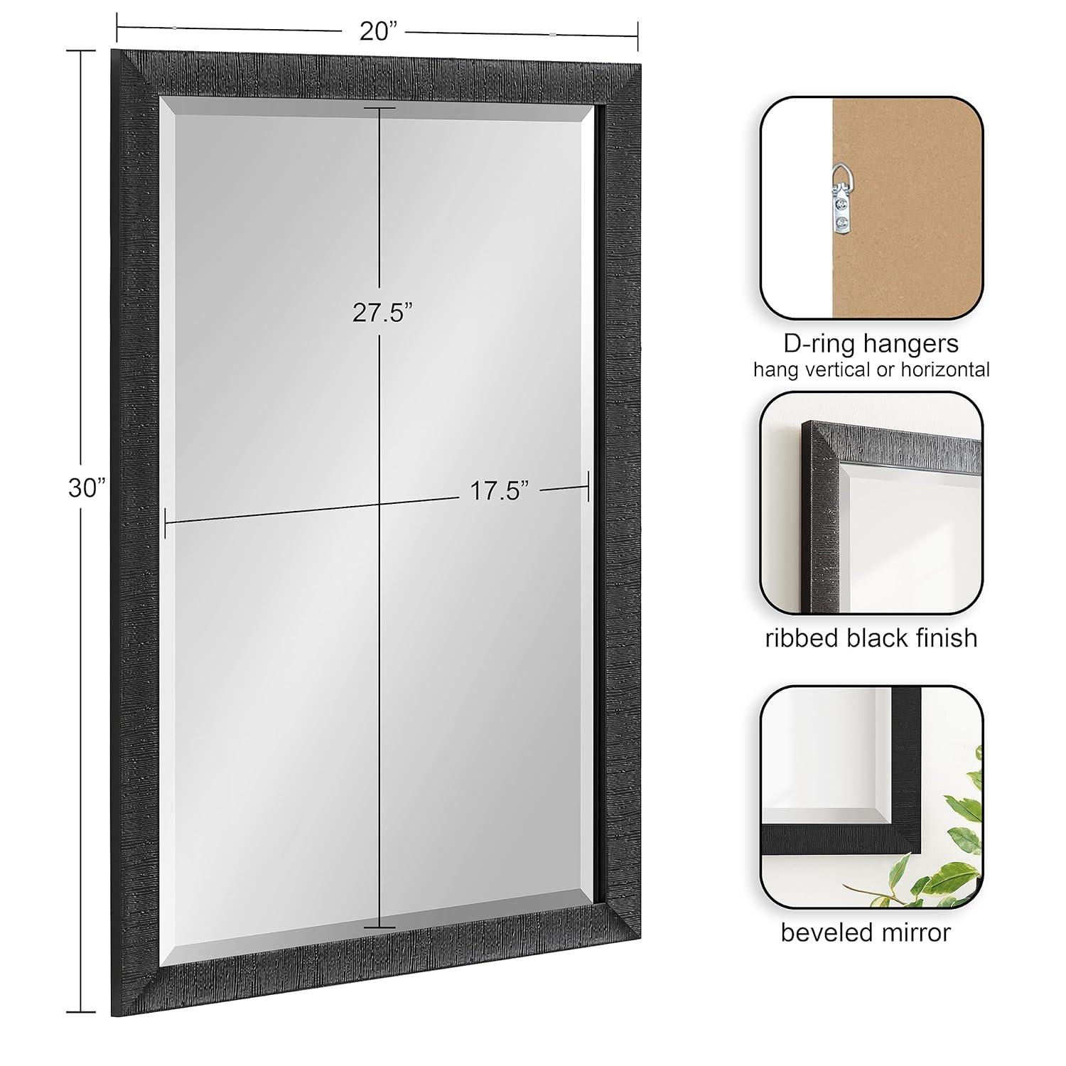 Hokku Designs Farhi Rectangle Embossed Bathroom Wall Mirror