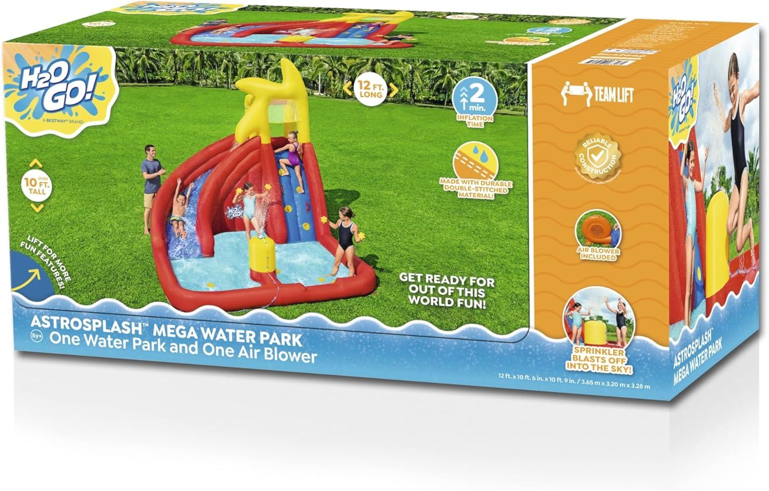 AstroSplash Mega Outdoor Water Park with Slide and Climbing Wall