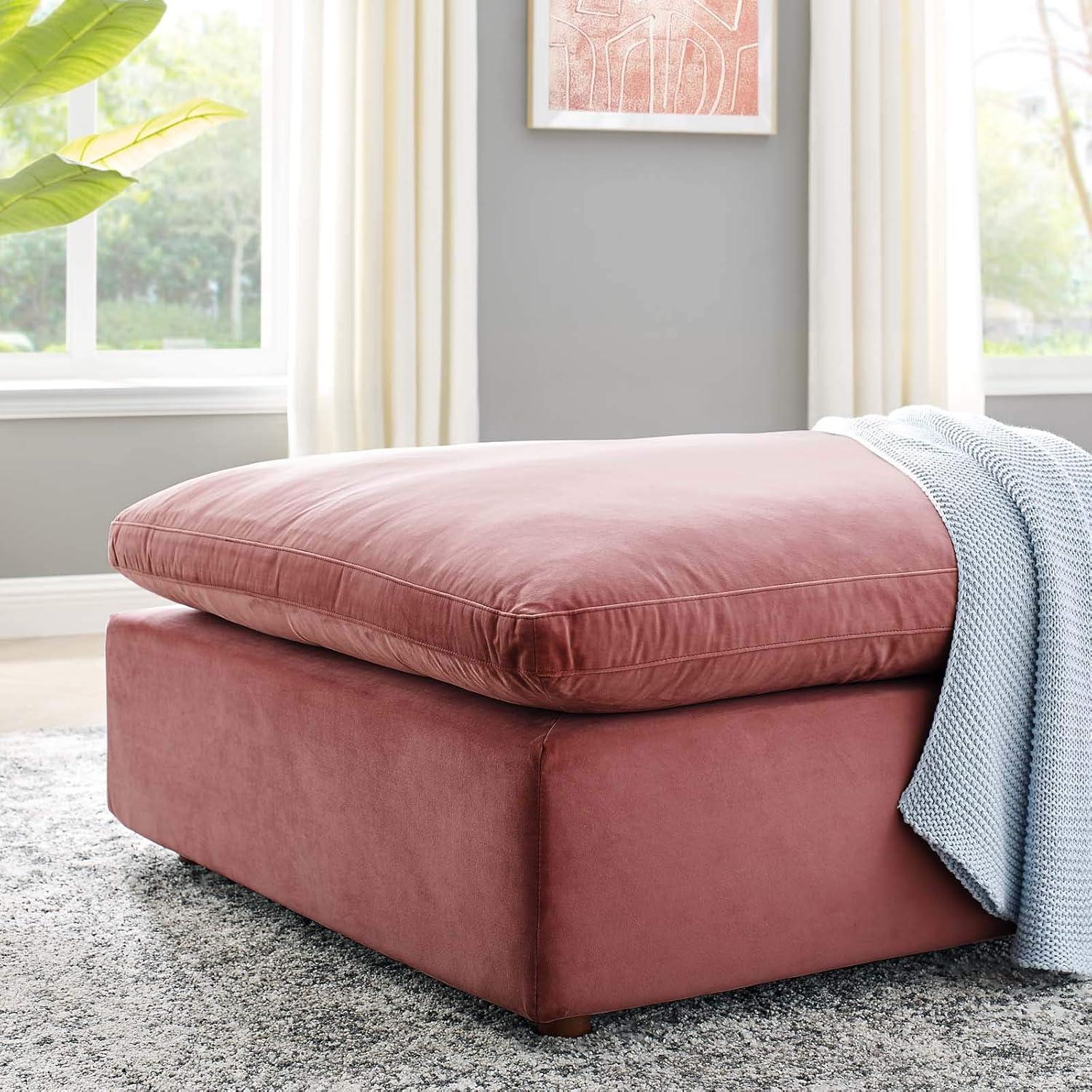 Modway Commix Down Filled Overstuffed Performance Velvet Ottoman