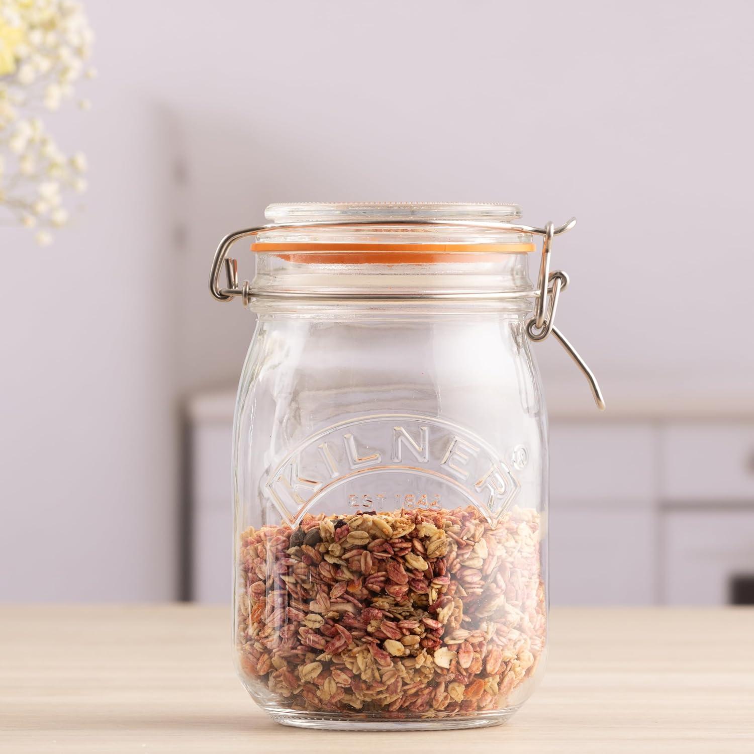 Kilner Round Swing Top Glass Jar | 1L