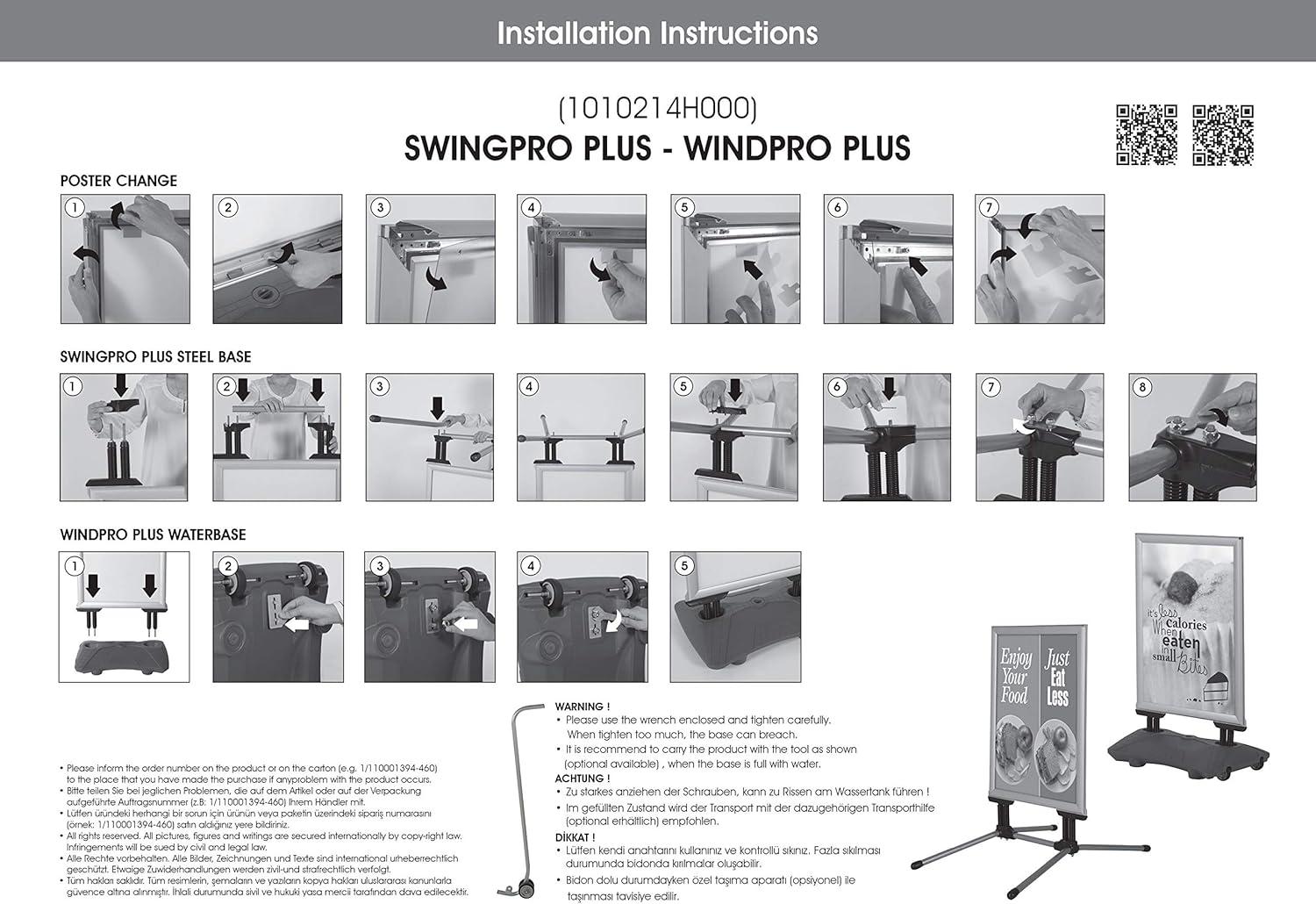 MT Displays Pavement Sidewalk Sign Holder