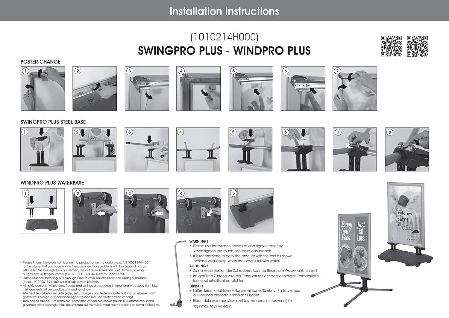 MT Displays Pavement Sidewalk Sign Holder