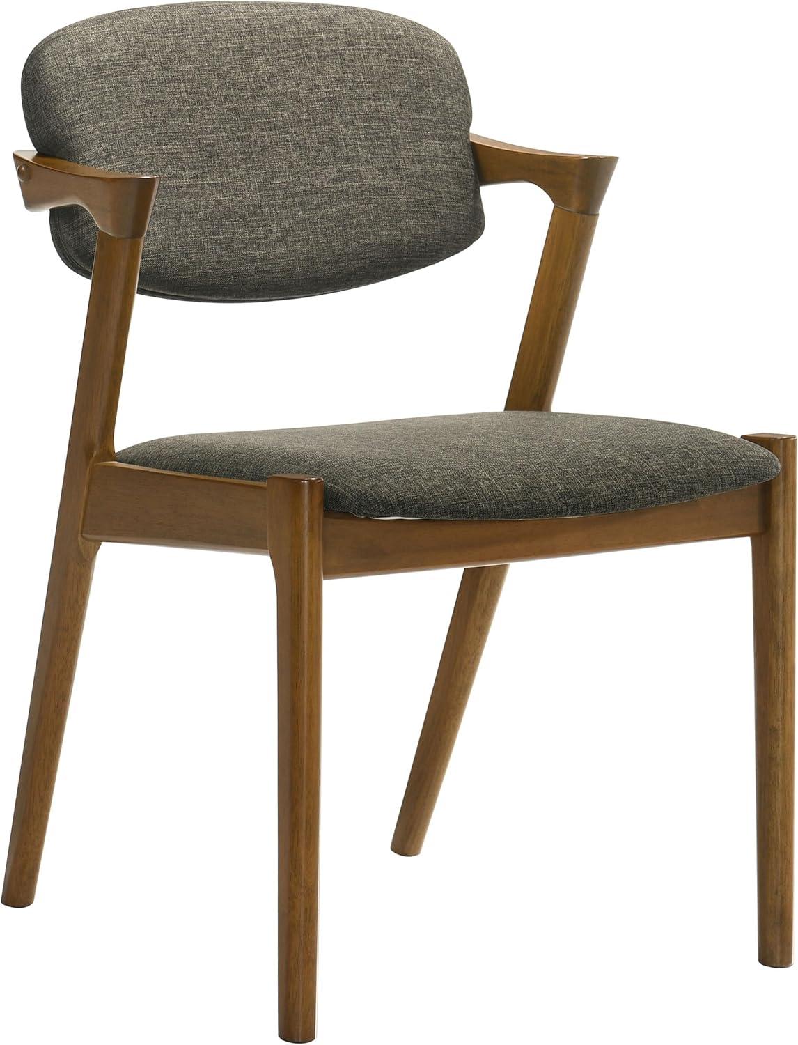 Coaster Malone Open Back Fabric Dining Chairs in Gray