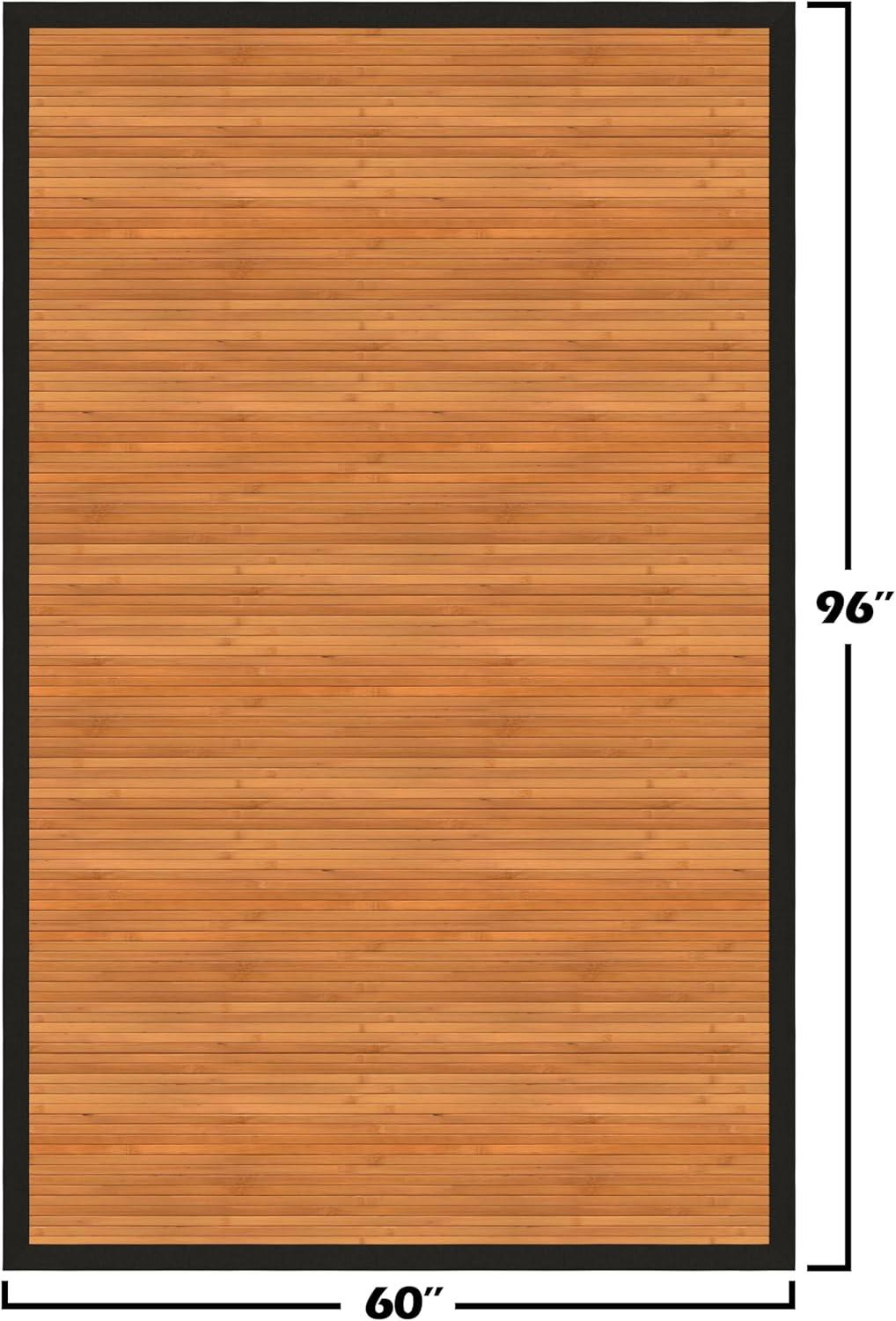 Oriental Furniture Bamboo Rug, Burnt Bamboo, 5x8