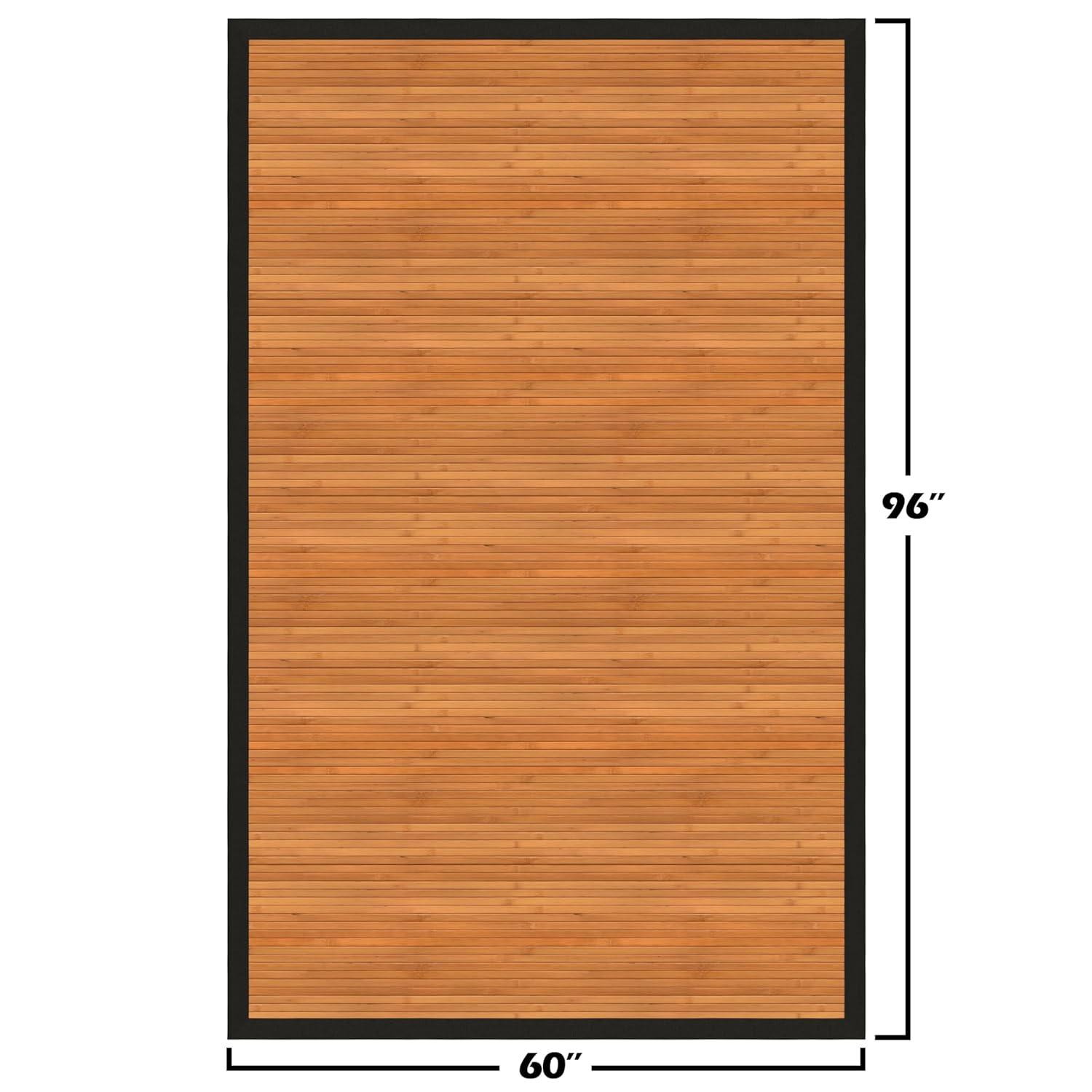 Oriental Furniture Bamboo Rug, Burnt Bamboo, 5x8