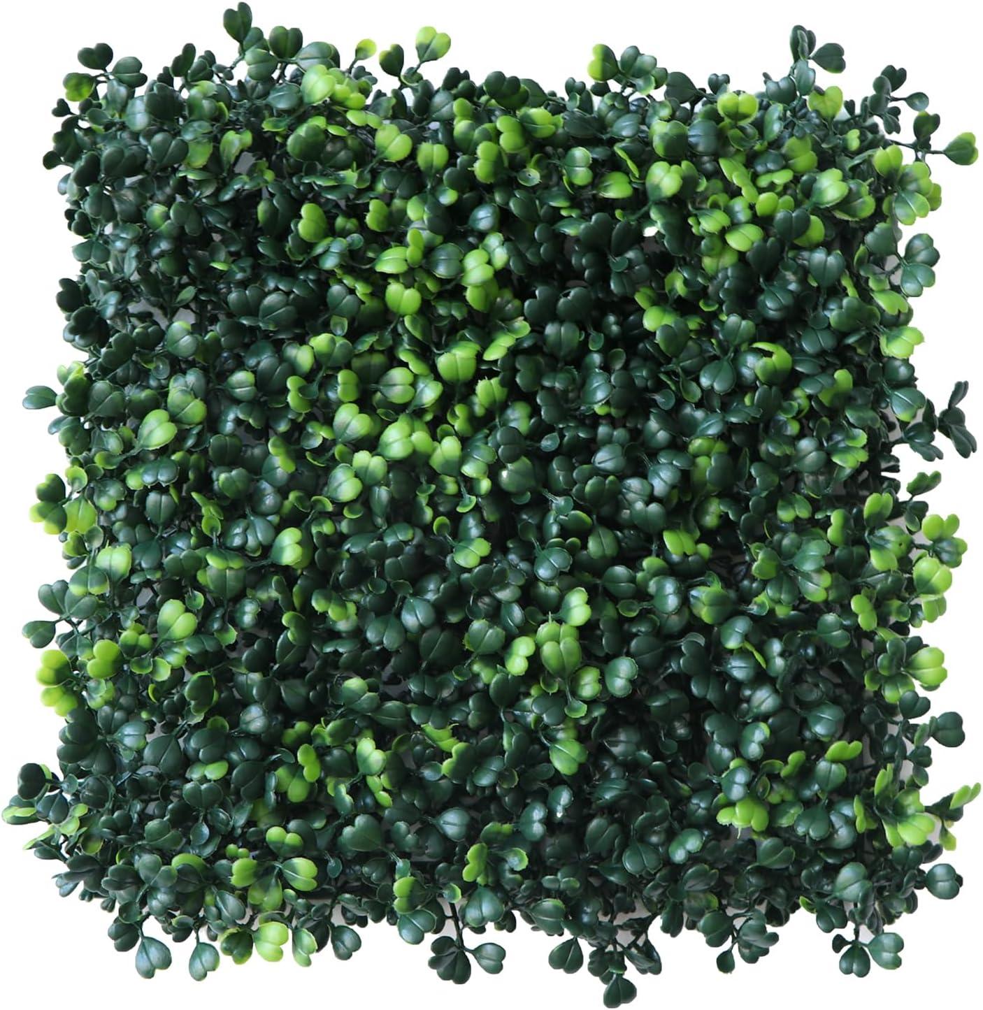 10" x 10" Artificial Boxwood Greenery Wall Panels for Indoor and Outdoor