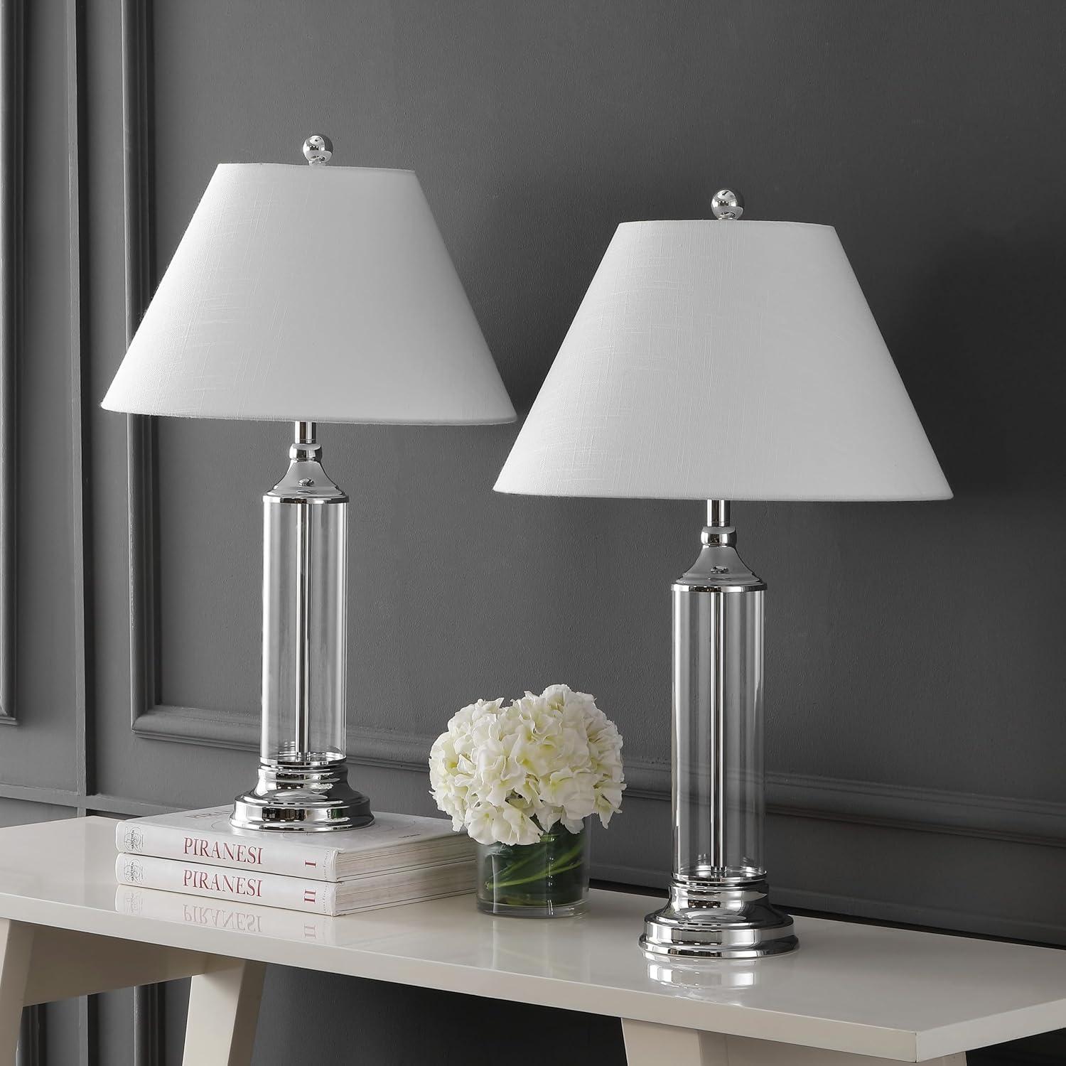 JONATHAN Y Astor Glass LED Table Lamp