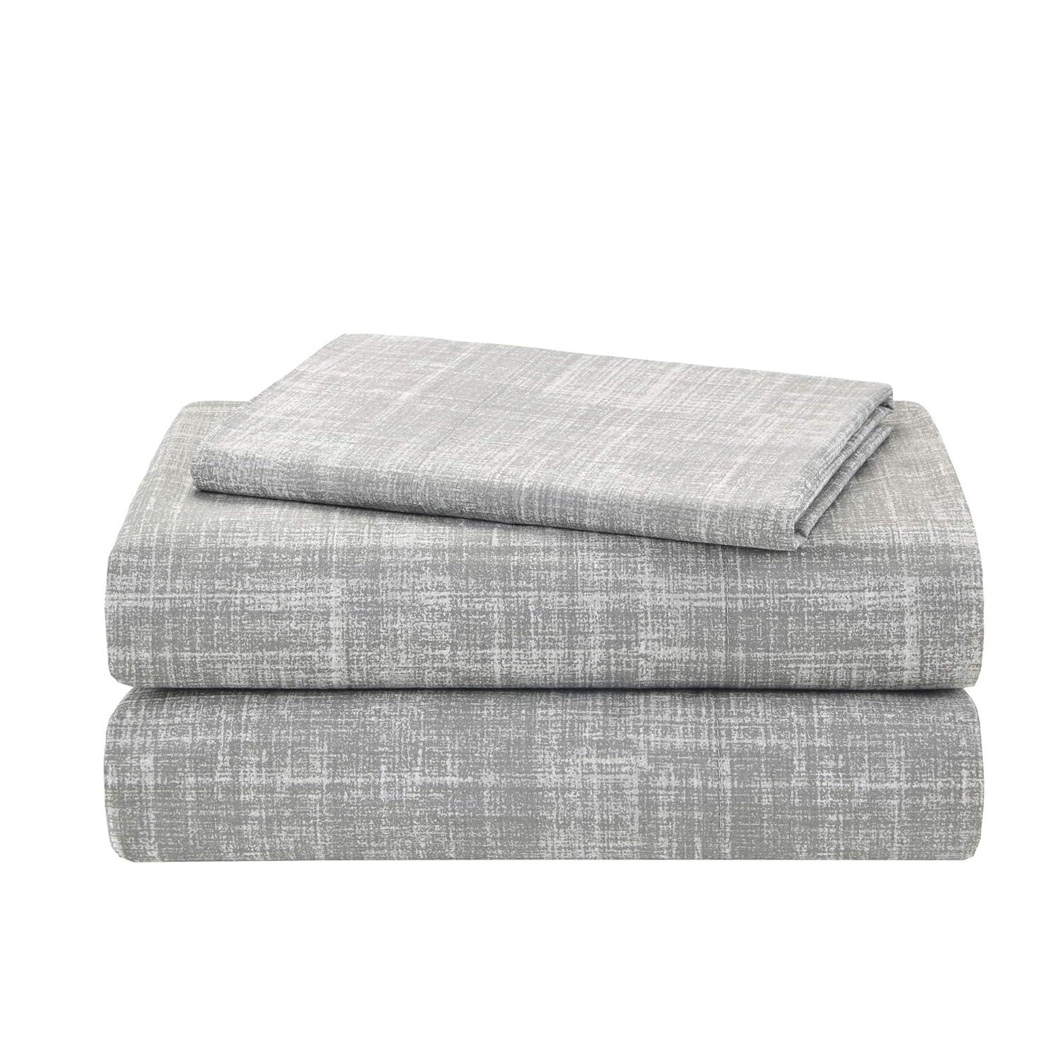 Madison Park Essentials Saben Microfiber Quilt Set with Cotton Bed Sheets