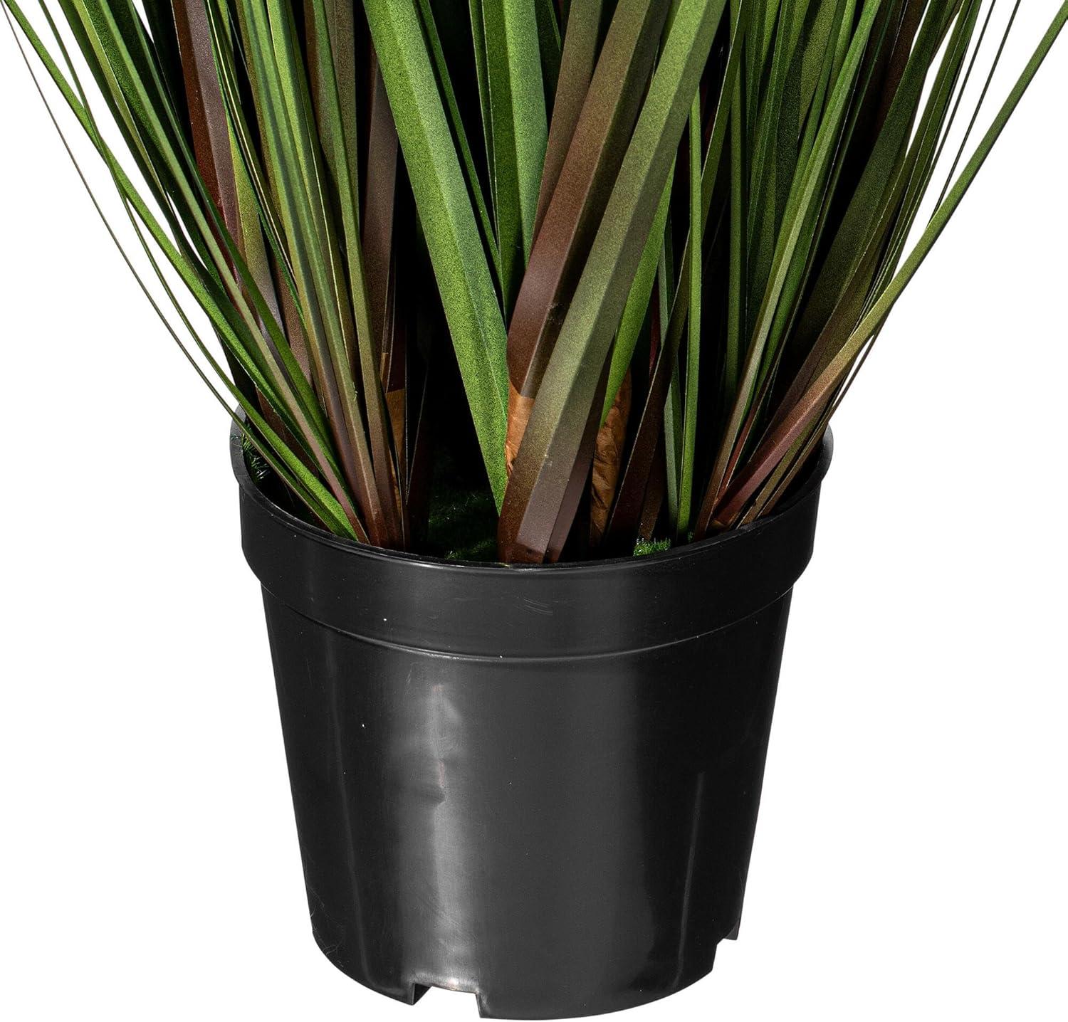 36" Artificial Potted Green Straight Grass and Cattails