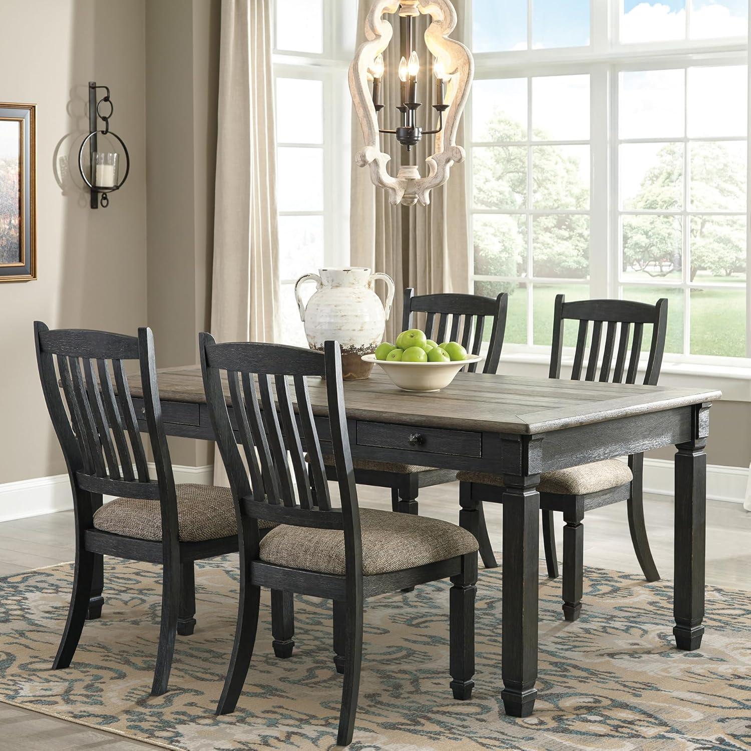 Signature Design by Ashley Tyler Creek Storage Dining Table in Black and Gray