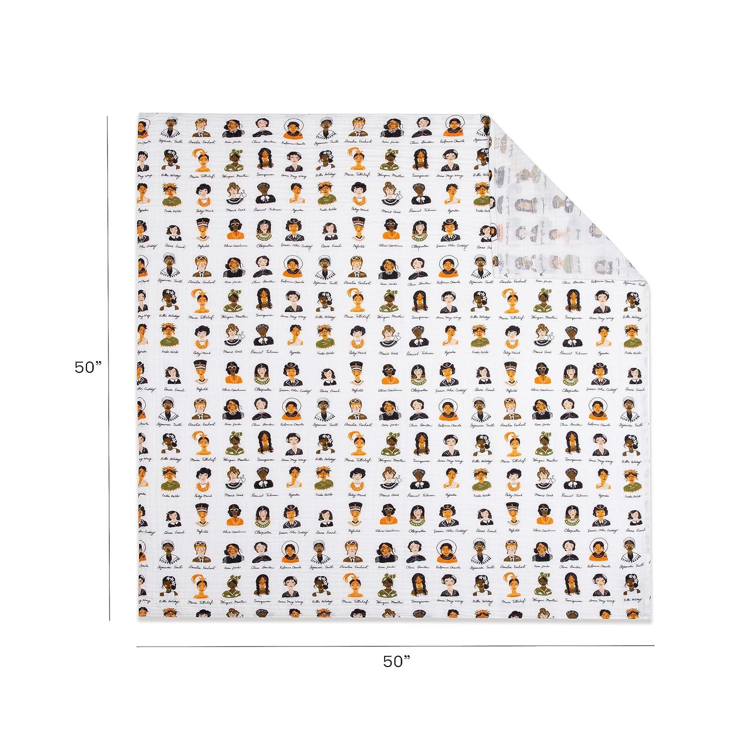 Women in History Muslin 100% Cotton Swaddle