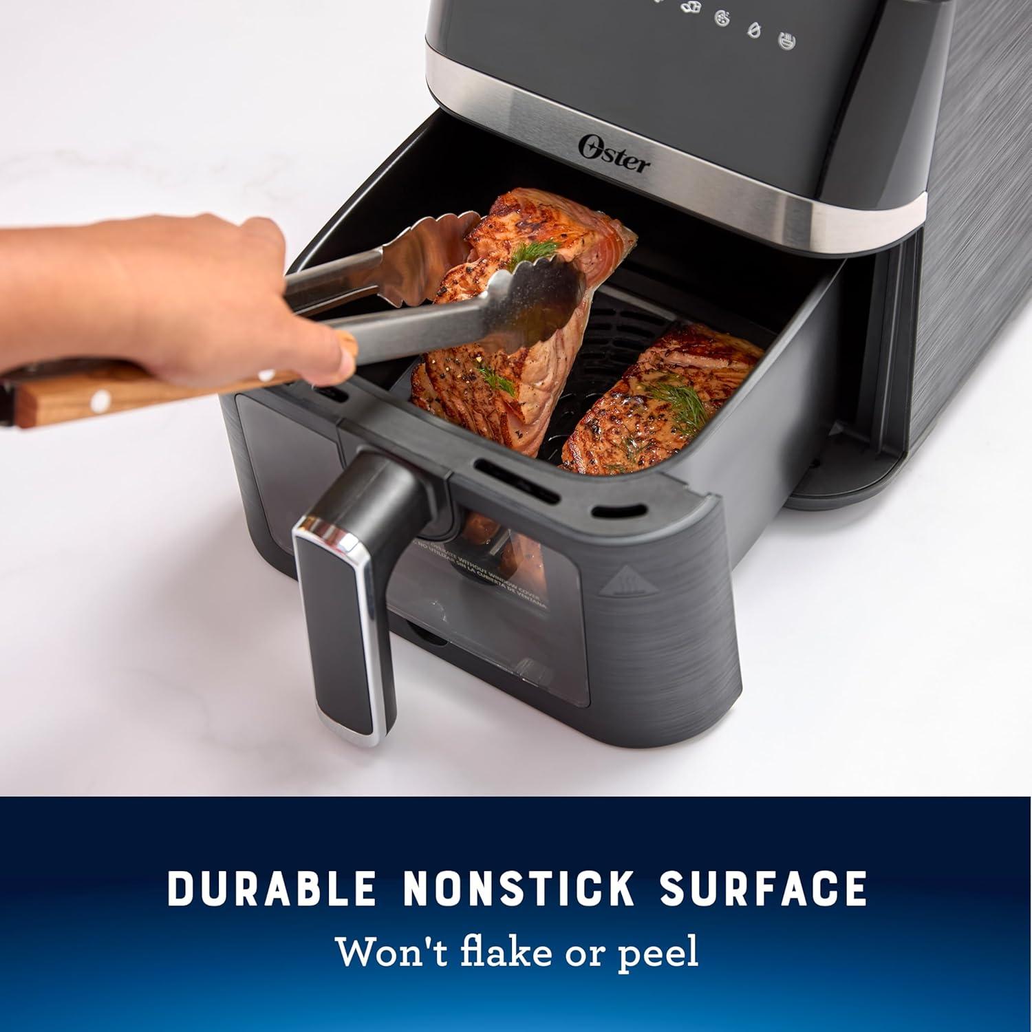 Oster Air Fryer, 6 Quart Digital Air Fryer, Medium Air Fryer with Window