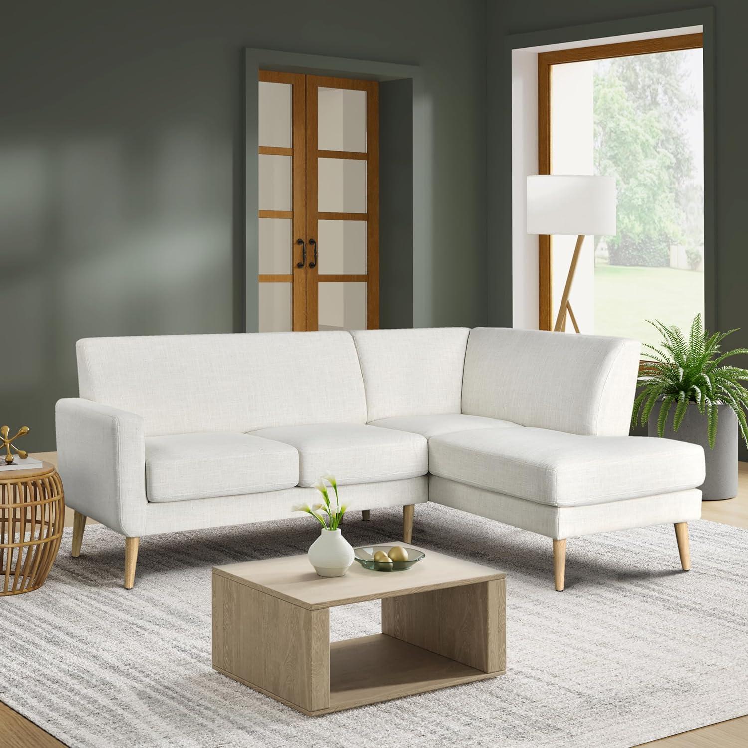 Gomez Sofa Bumper Sectional Cream
