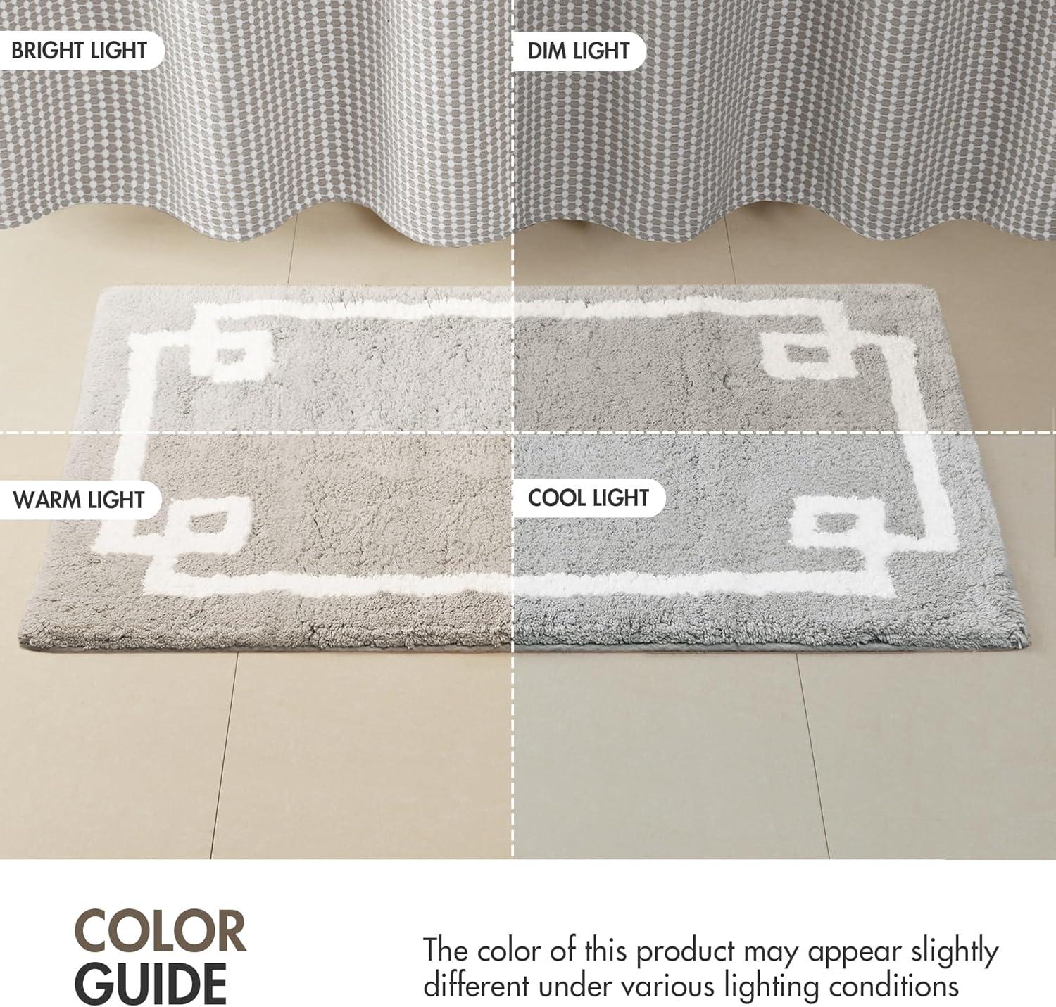 Madison Park Evan 100% Cotton Tufted Bath Rug with Non-Slip Backing