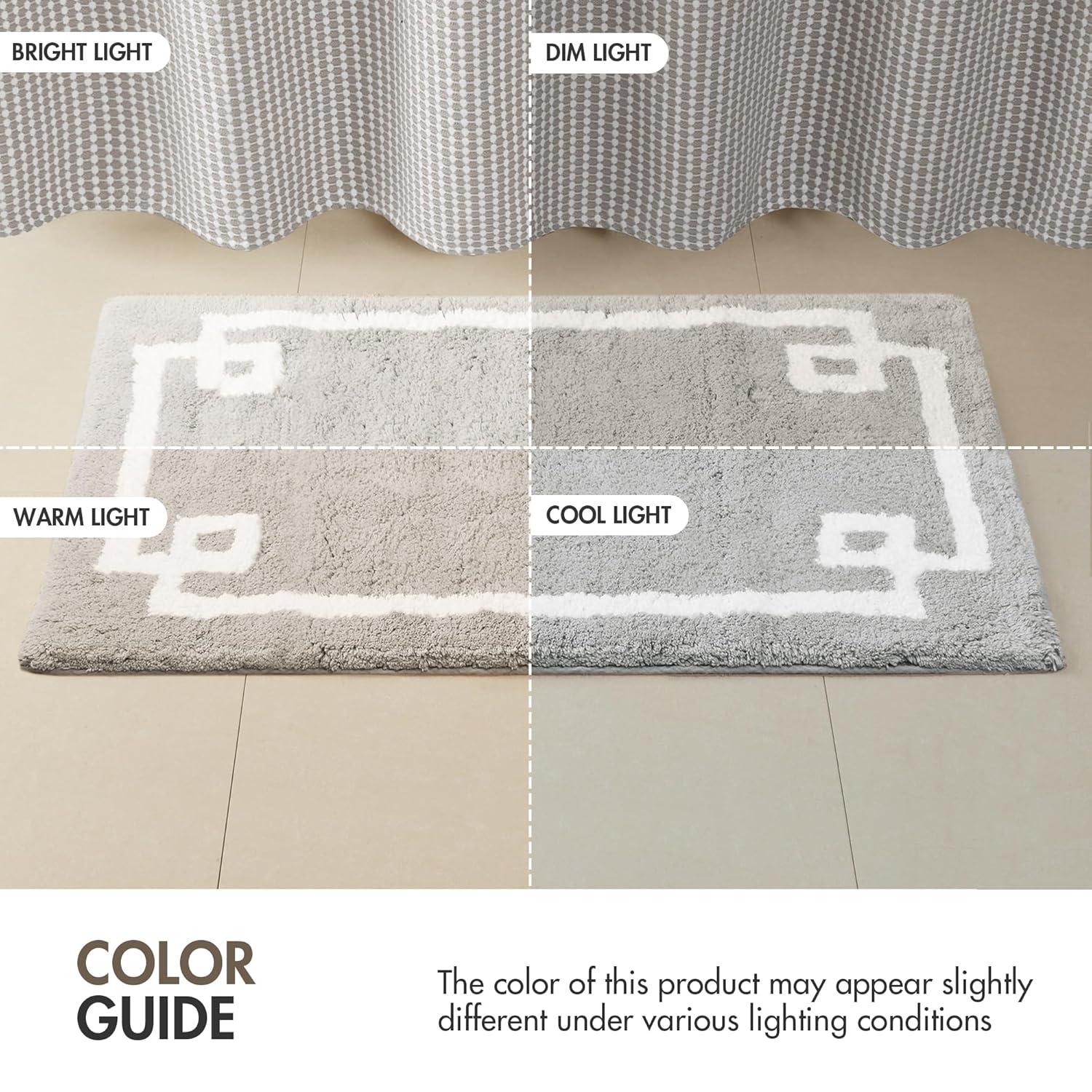 Madison Park Evan 100% Cotton Tufted Bath Rug with Non-Slip Backing