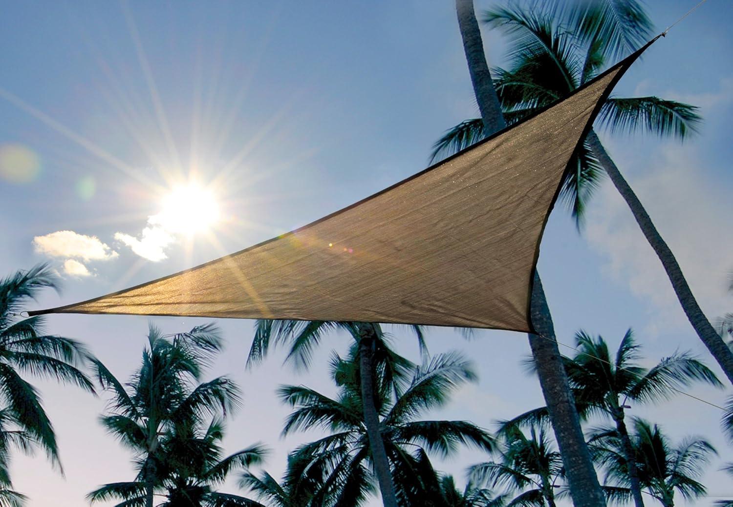 ShadeLogic Sun Shade Sail 12 Foot Triangle - Sand