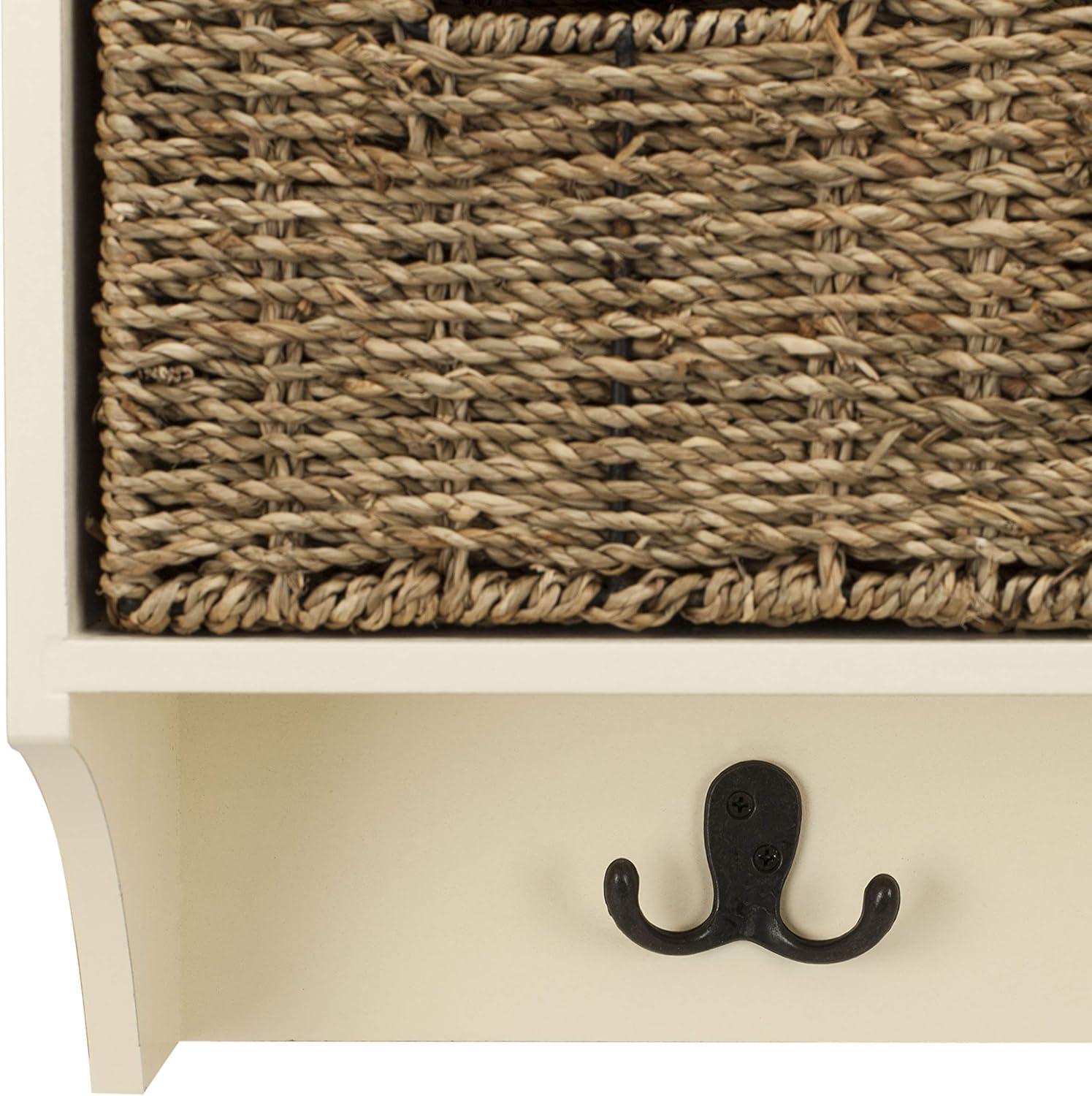 Finley Hanging 3 Basket Wall Rack - White - Safavieh