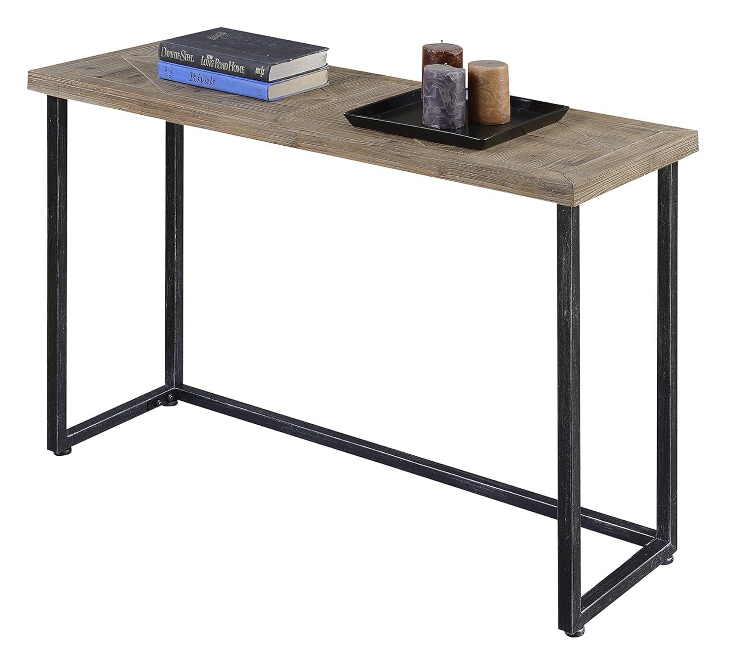 Convenience Concepts Laredo Parquet Console Table, Natural/Black