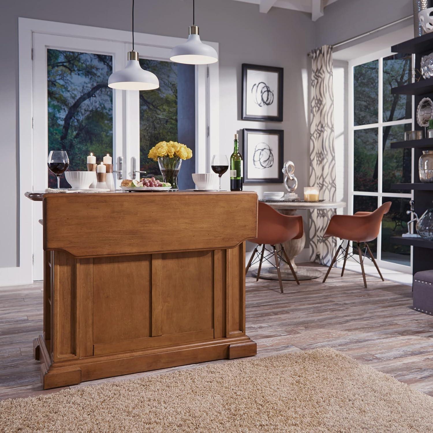 Kitchen Island Wood/Cottage Oak - Home Styles: Storage, Adjustable Shelves, Hardwood Frame