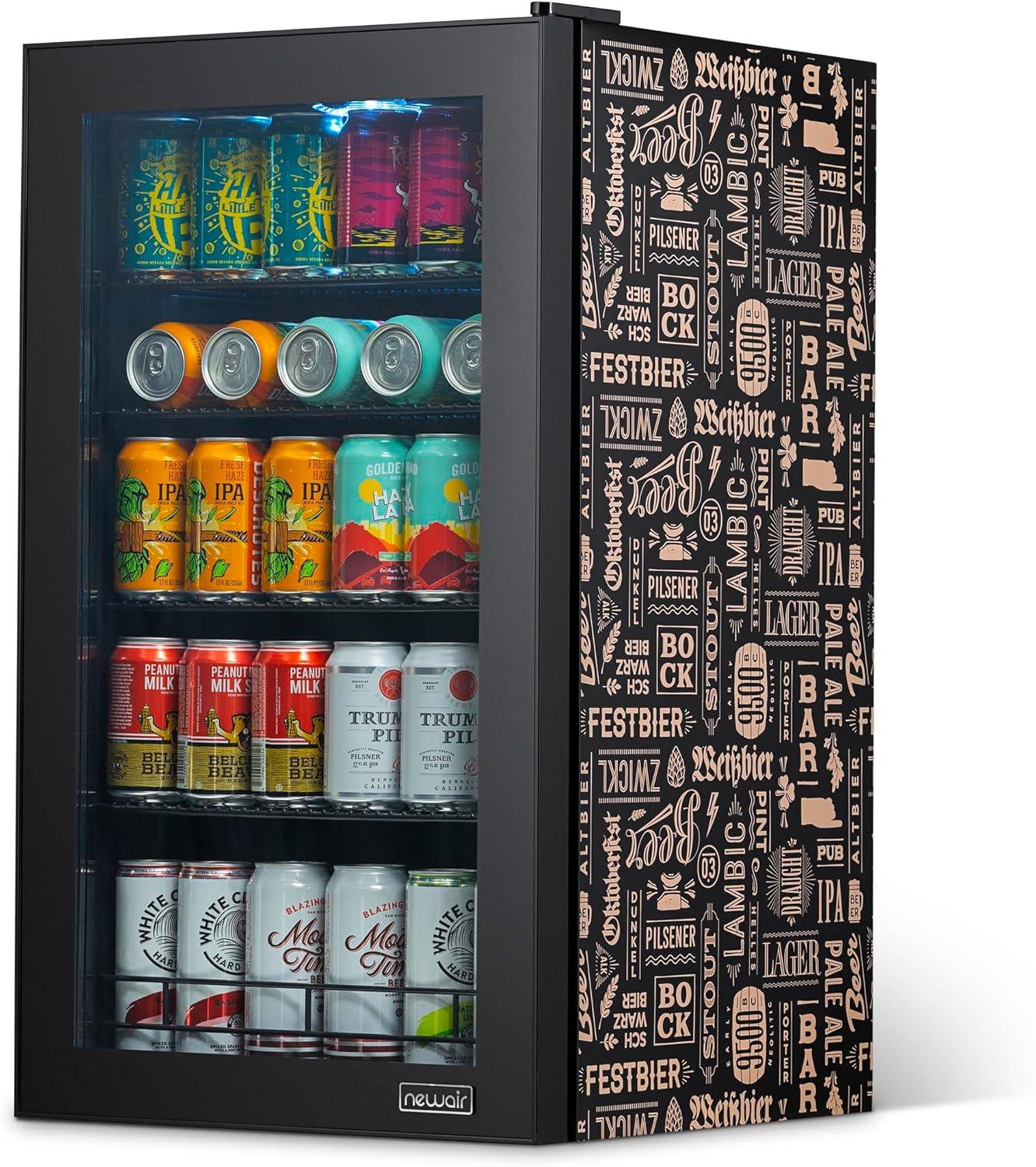 Newair Custom Designed Freestanding 126 Can Beer Fridge with SplitShelf