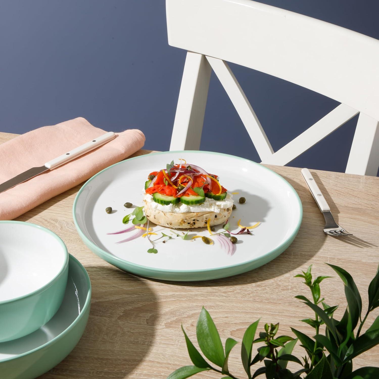 Sur La Table Kitchen Essentials Dinner Theatre 16 Piece Porcelain China Dinnerware Set - Service for 4