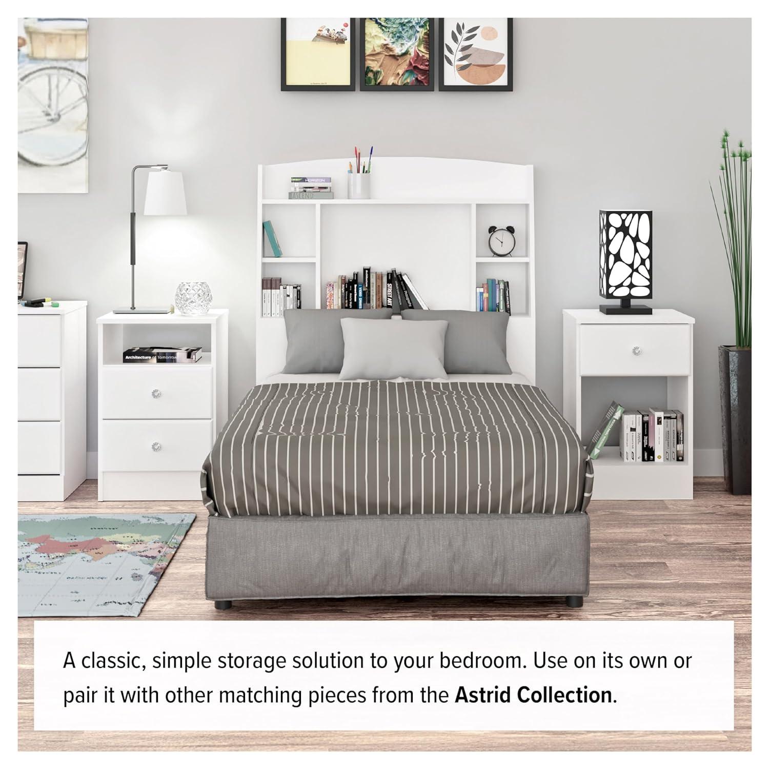 Astrid 6 Drawer Dresser White - Prepac: Laminated Wood Composite, Easy-Glide, Safety Stops