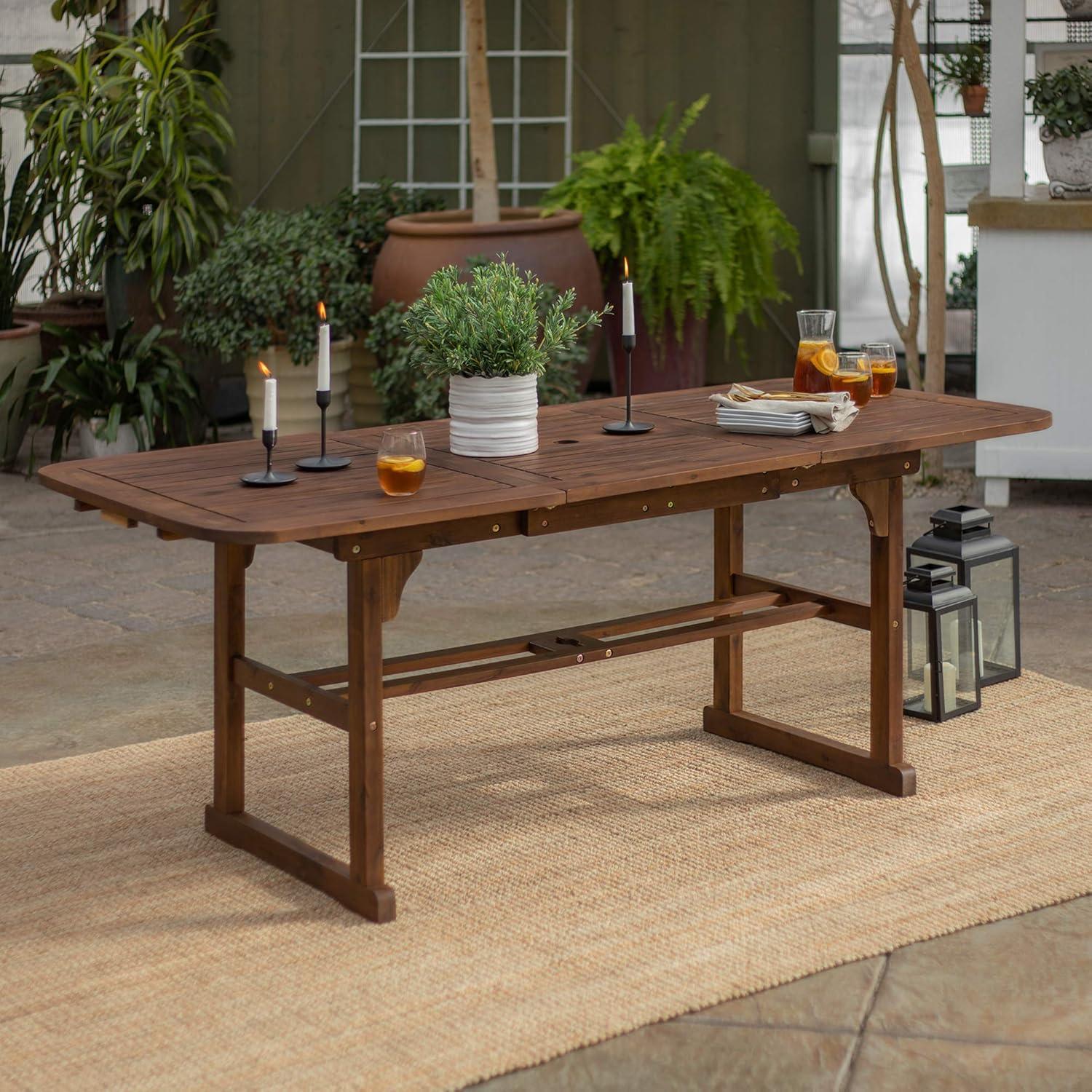 Maui Modern 4-Piece Dark Brown Acacia Wood Outdoor Dining Set