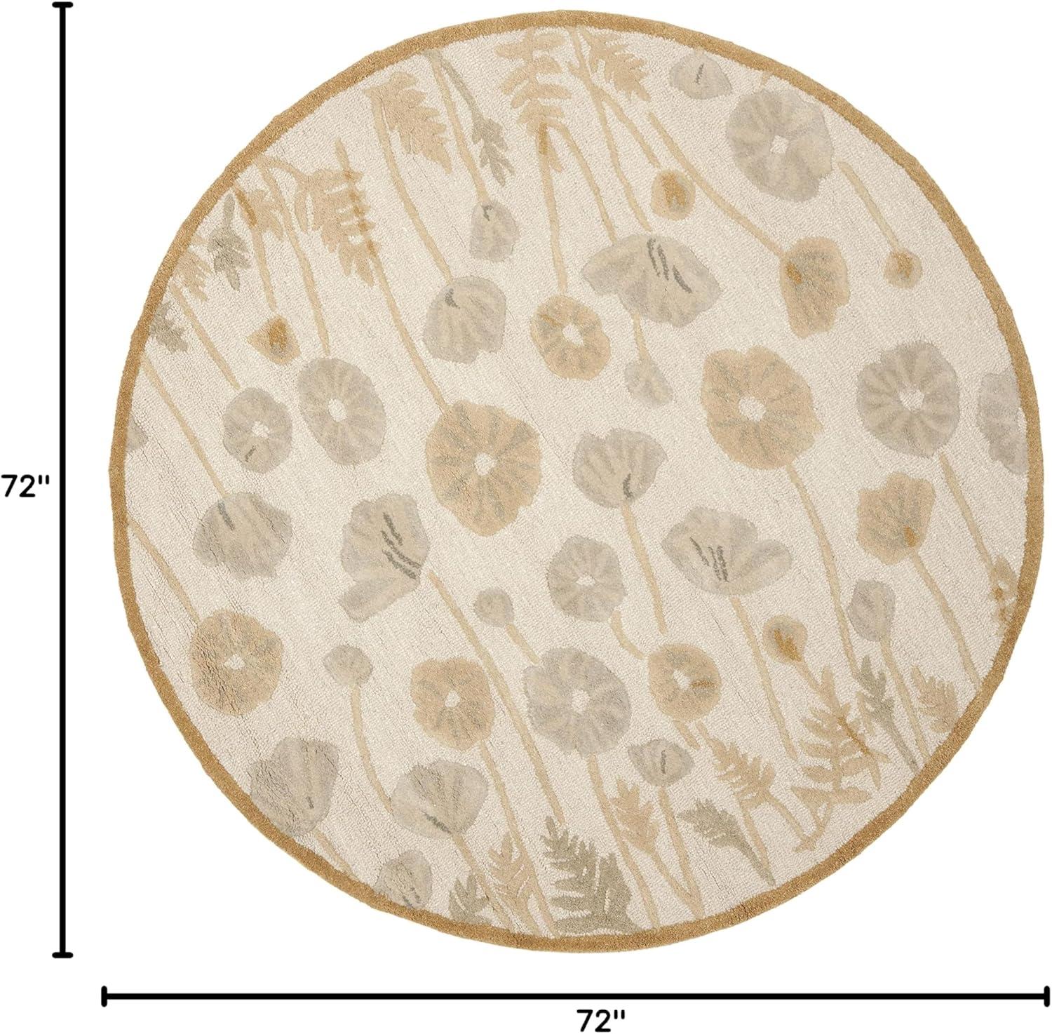 SAFAVIEH Martha Stewart Poppy Glossary Floral Area Rug, Cayenne Red, 2'6" x 4'3"