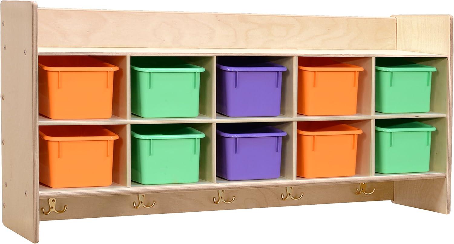 Contender (10) Cubbie Wall Hanging Storage with Hooks